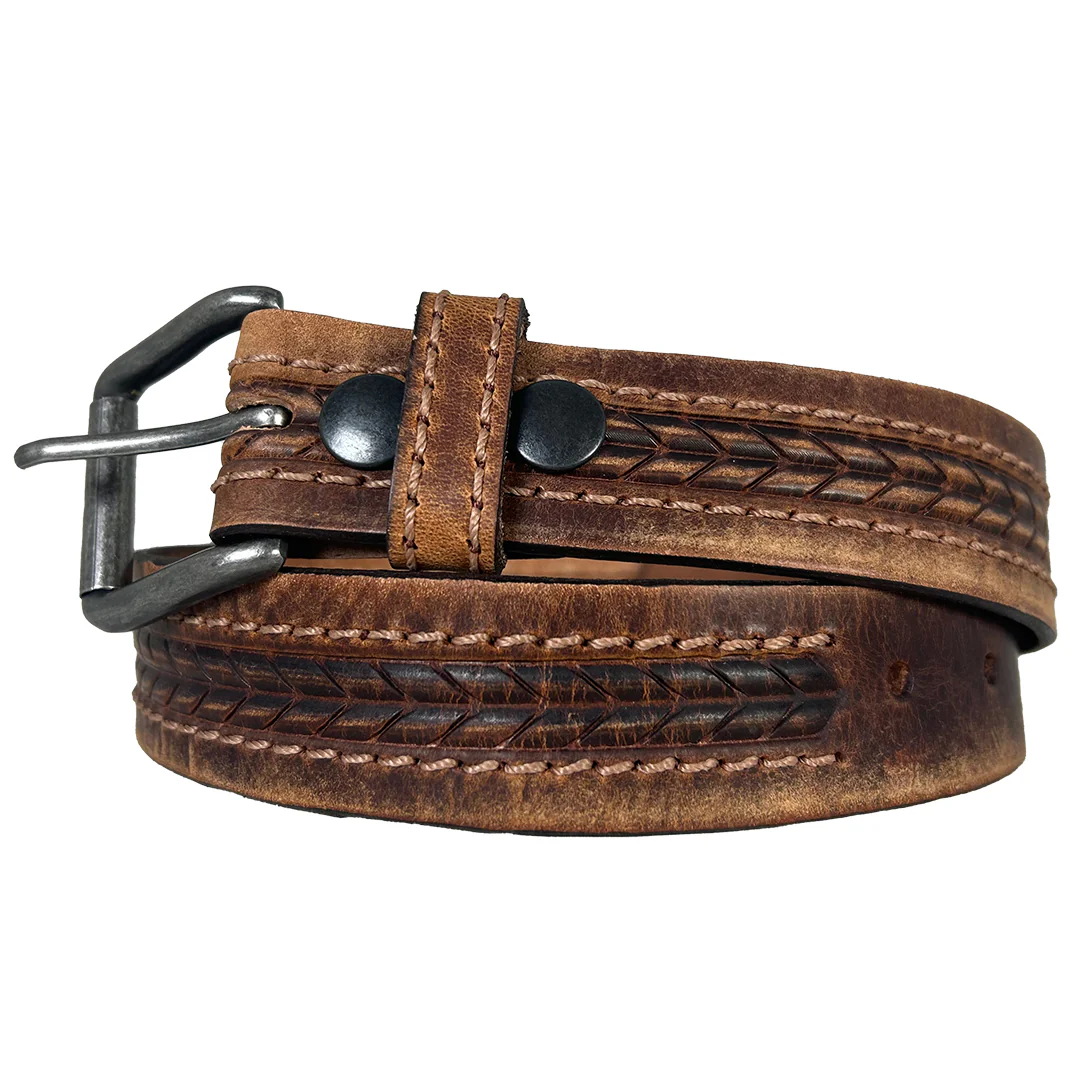 Cowboy Collection Kids' Embossed Arrow Leather Belt