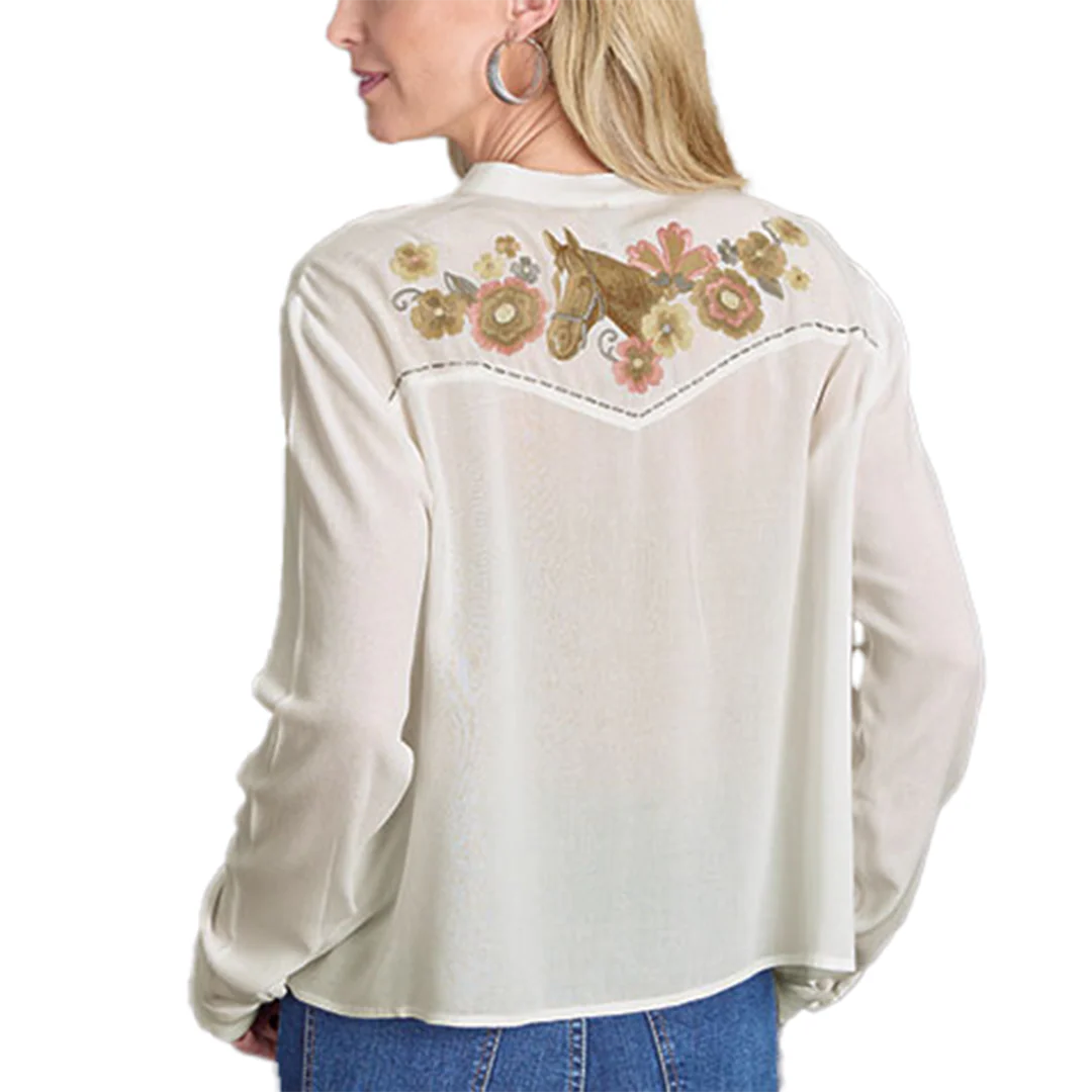 Stetson Women's Embroidery Western Long Sleeve Snap Shirt