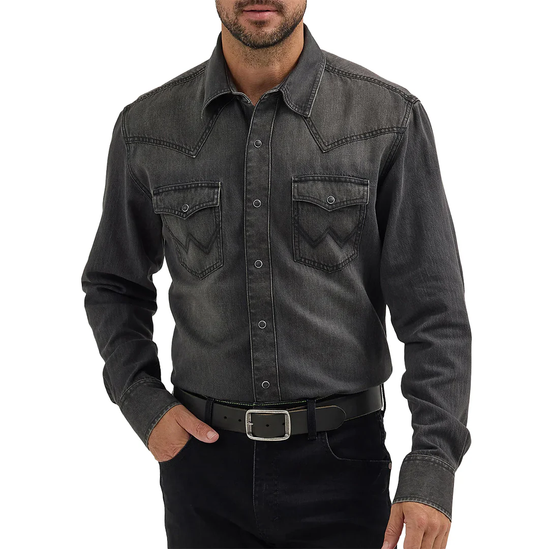 Wrangler Men's Retro Premium Long Sleeve Snap Shirt