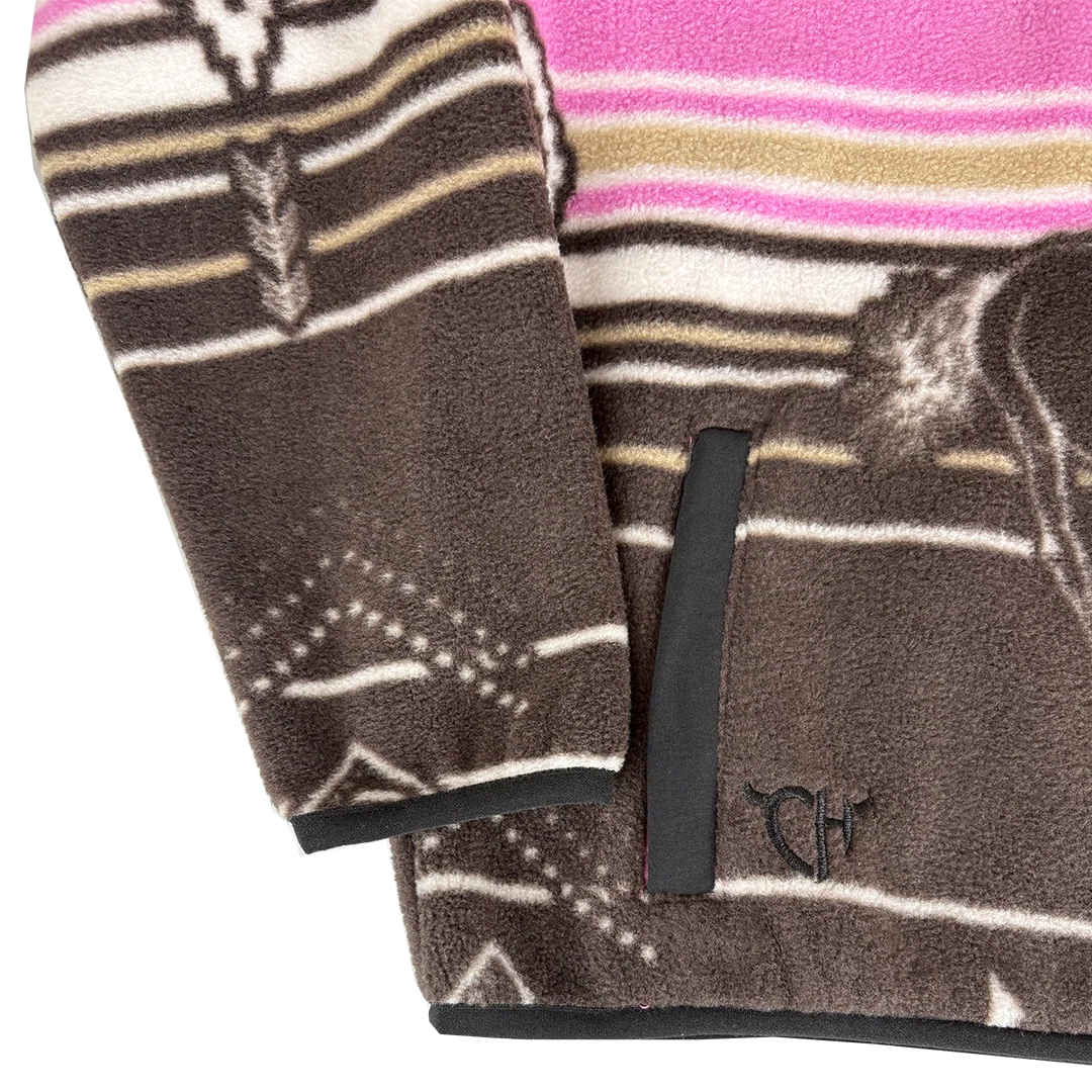 Cowgirl Hardware Girls' Aztec Fleece Jacket