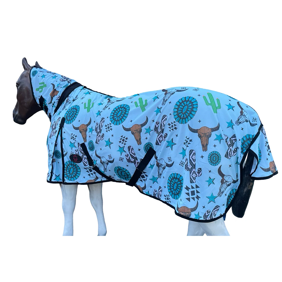 Tech Equestrian Western Print Fly Sheet with Attached Hood