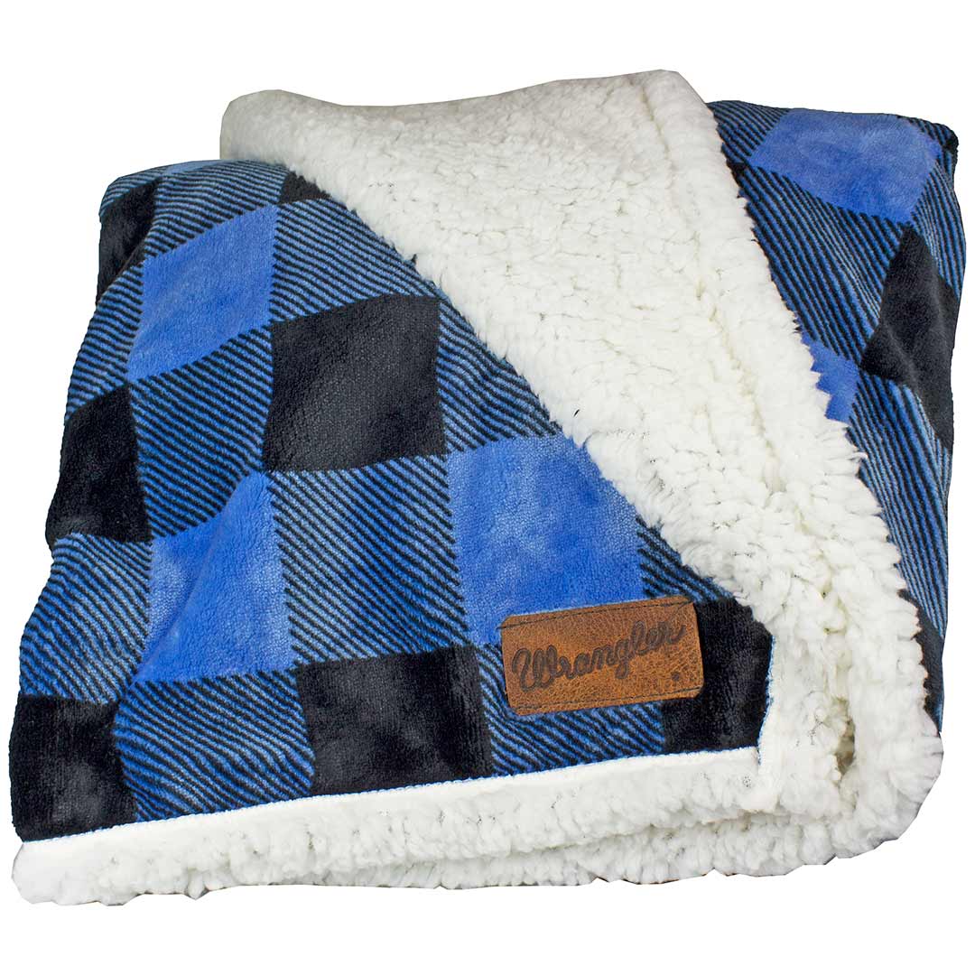 Carstens Check Plaid Sherpa Fleece Throw