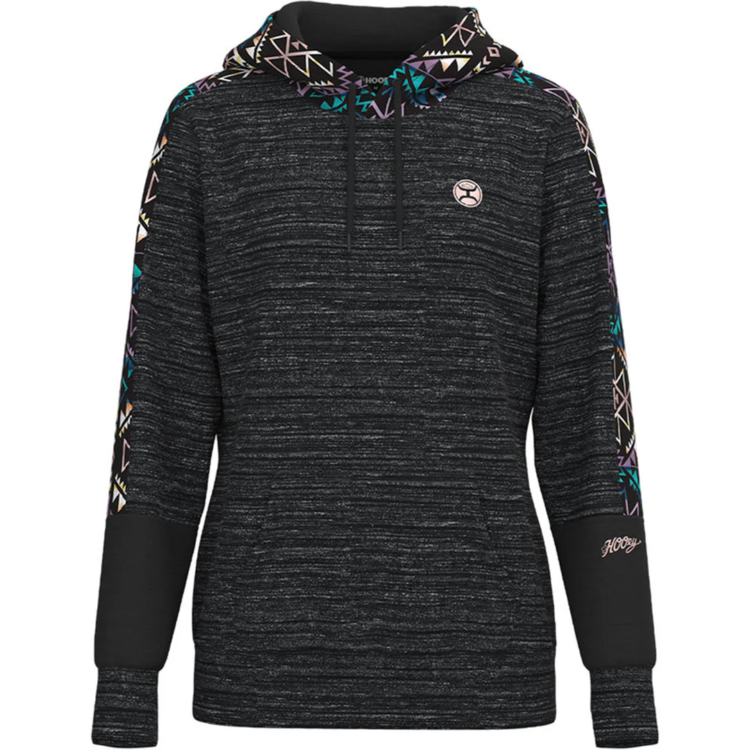 Hooey Brands Women's Canyon Black w/Aztec Pattern Hoodie