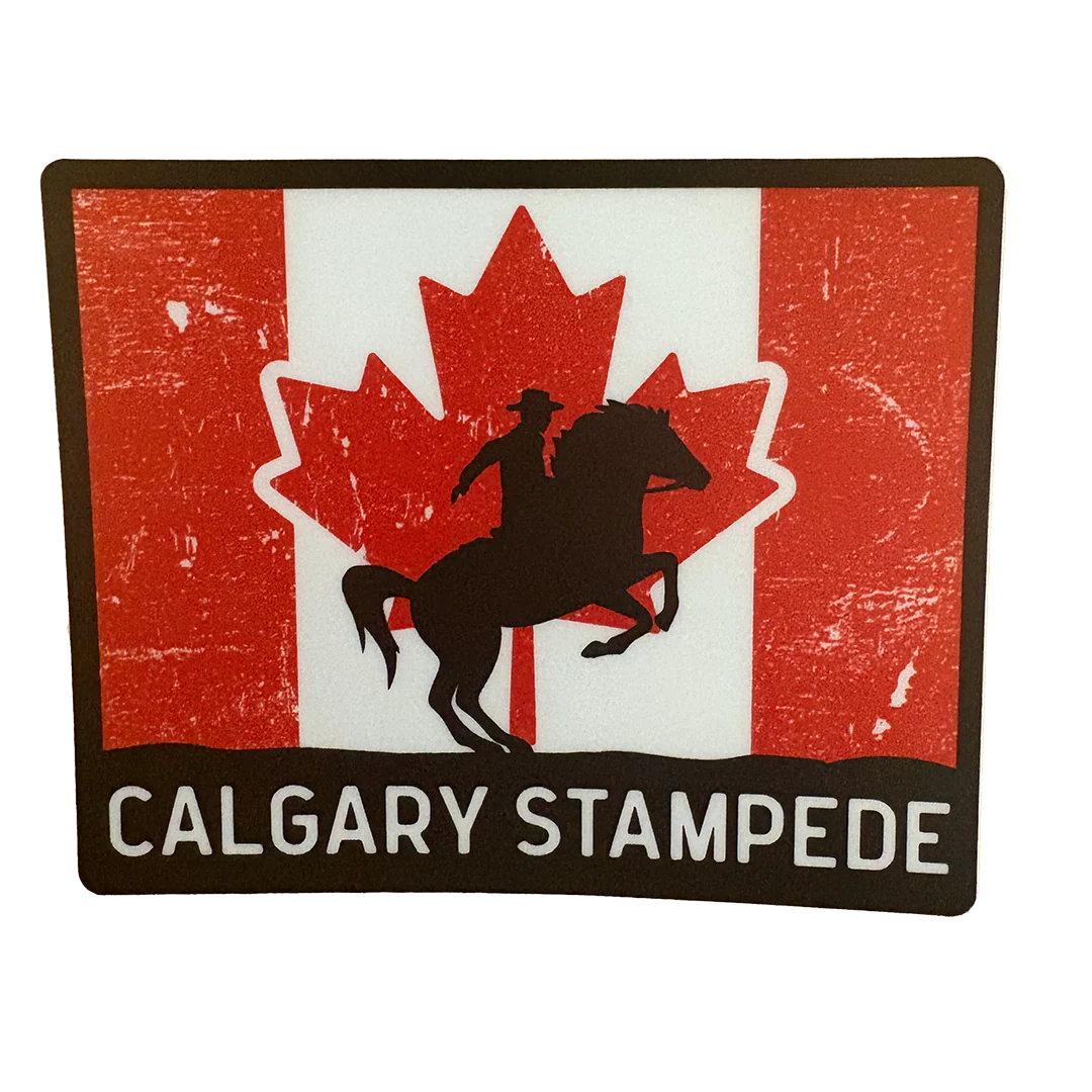 Calgary Stampede Canada Flag Sticker