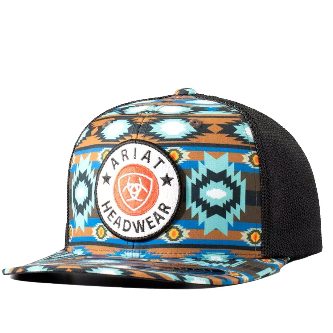 Ariat Youth Aztec Logo Patch Snap Back Cap