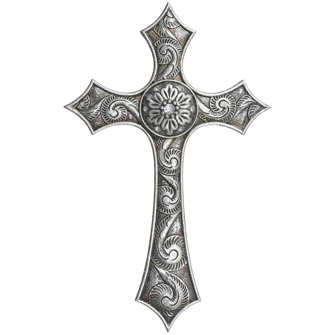 Tough 1 Cross Silver Concho