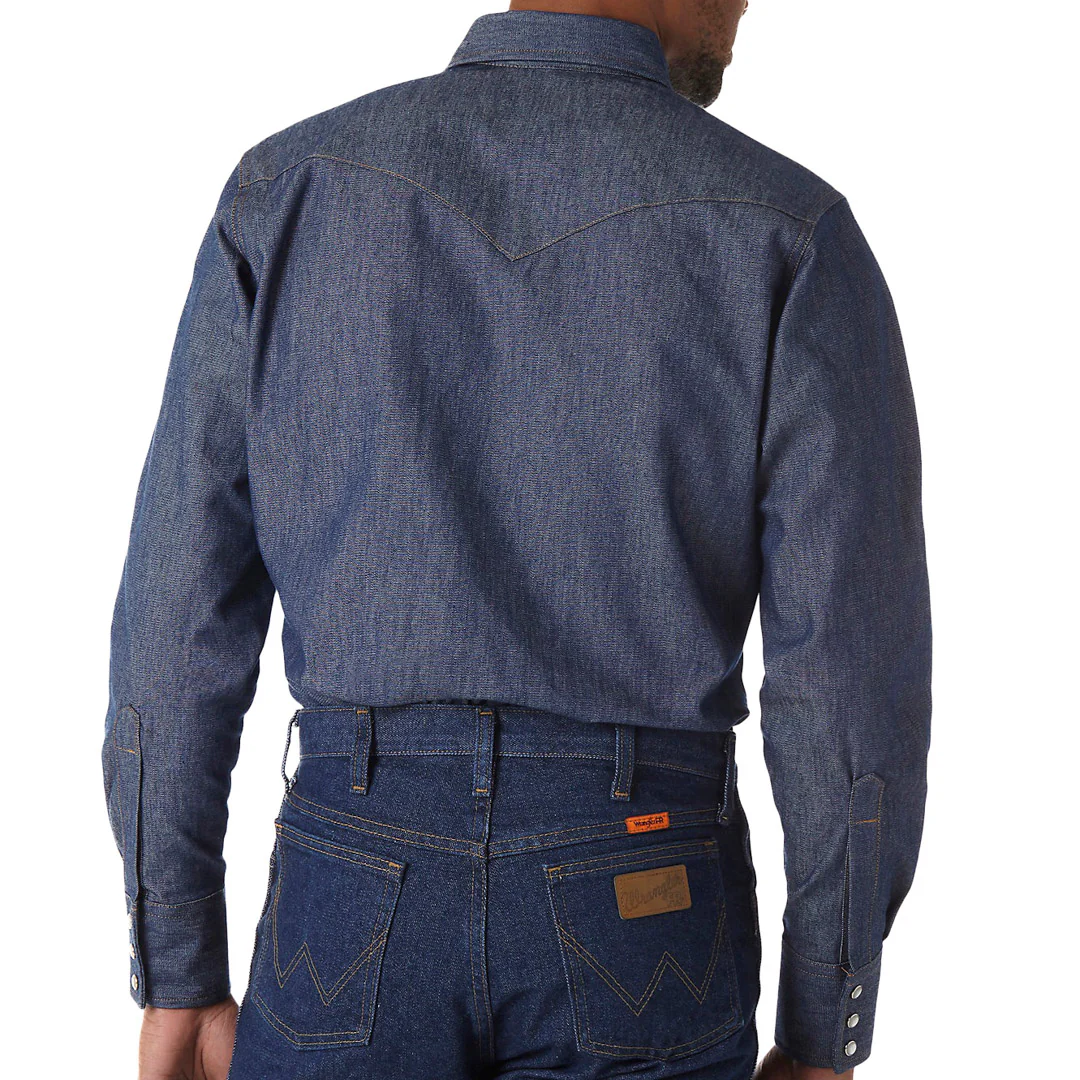 Wrangler Men's Flame Resistant Denim Work Shirt
