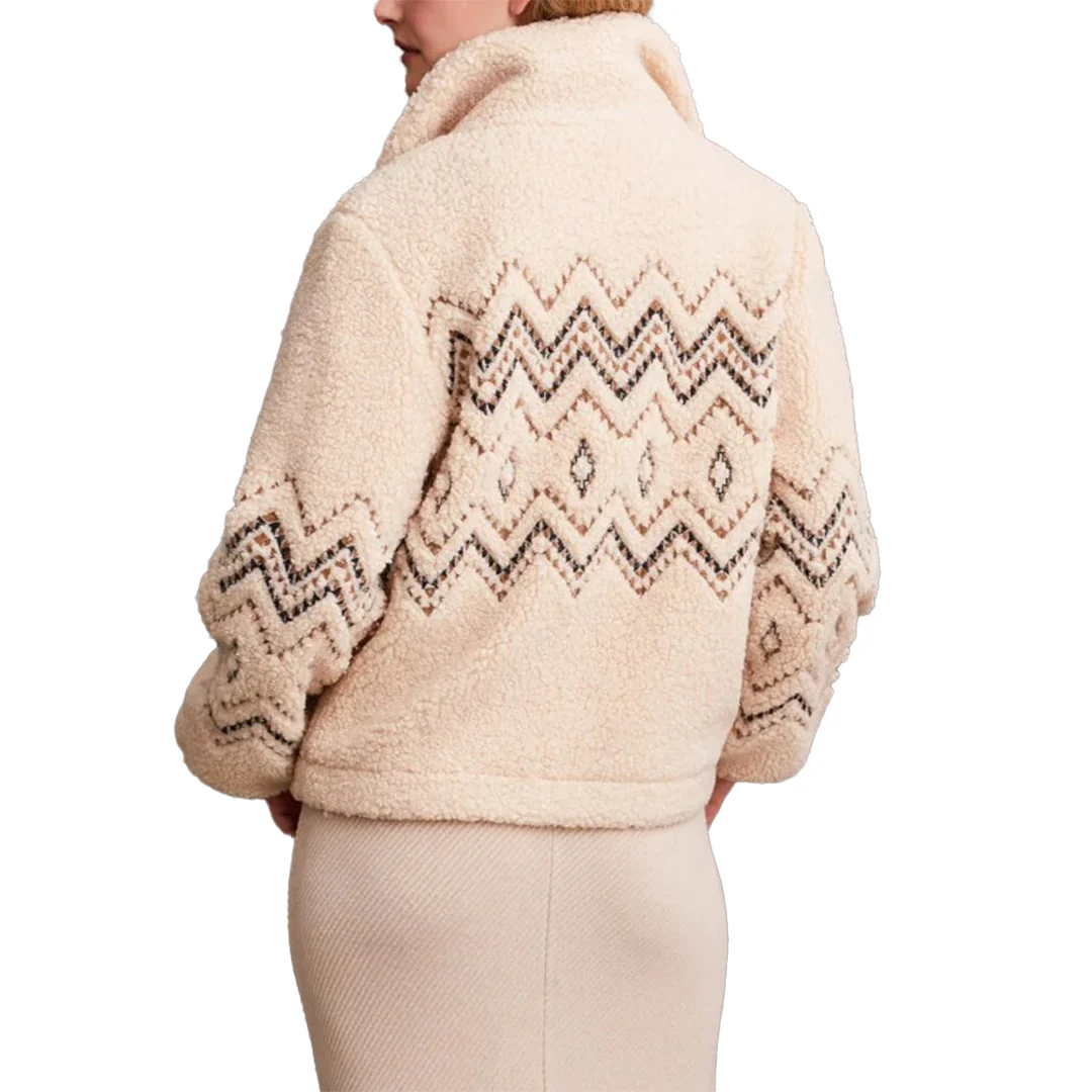 Tribal Women's Denim Aztec Embroidery Jacket