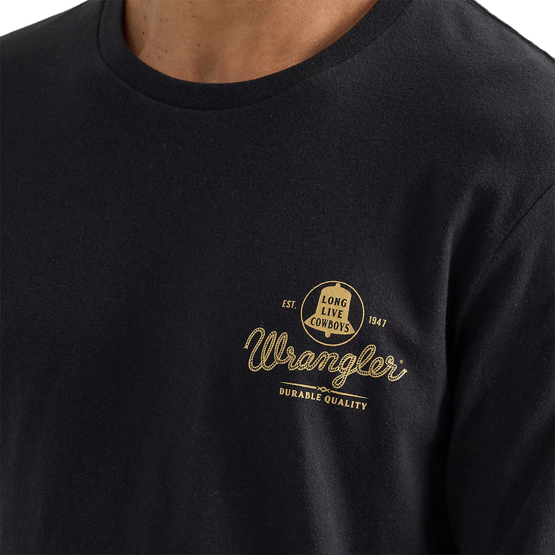 Wrangler Men's Bucking Bull Long Sleeve Graphic T-Shirt