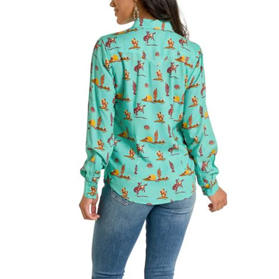 Panhandle Women's Western Print Long Sleeve Shirt