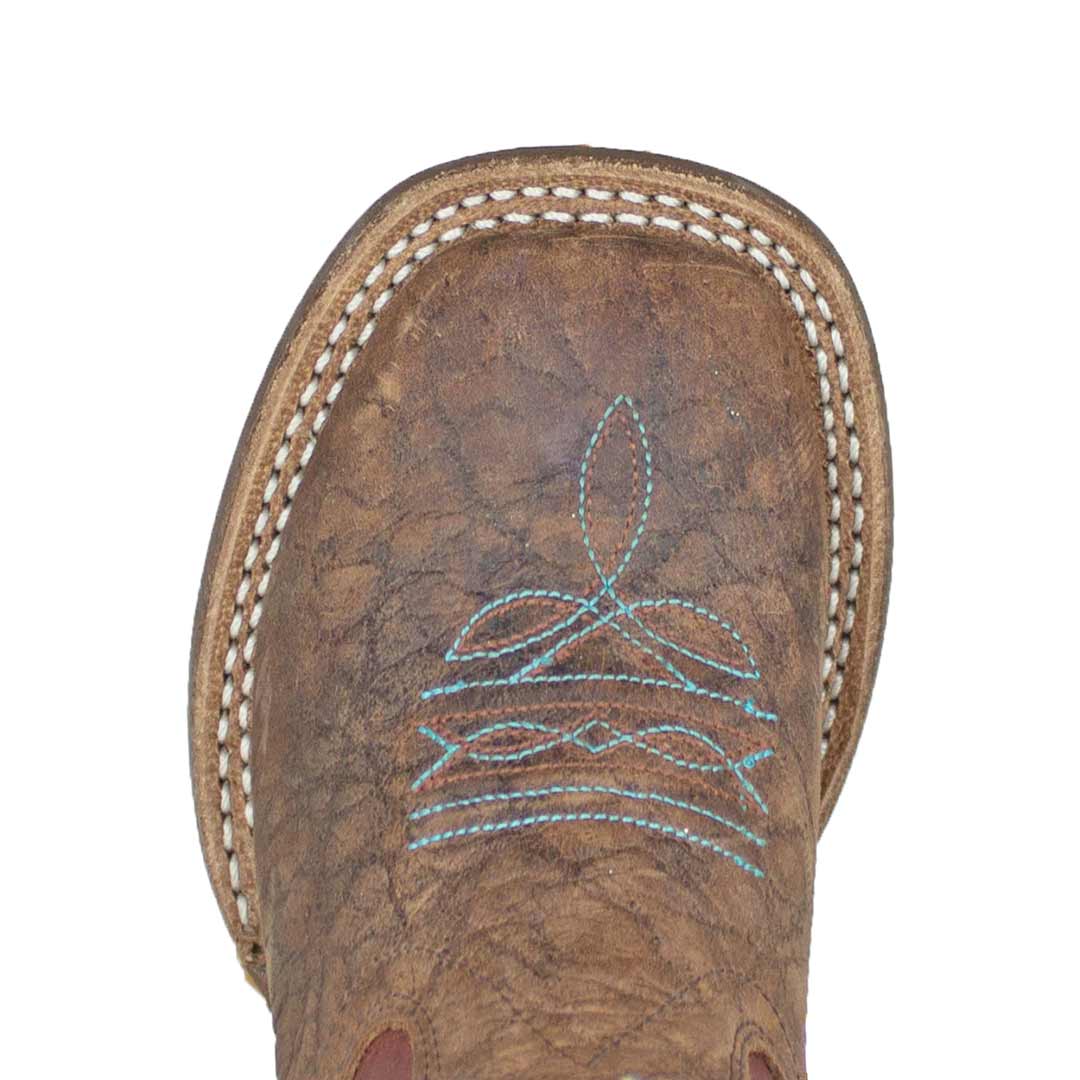 Old West Kids' Distressed Vamp Cowboy Boots