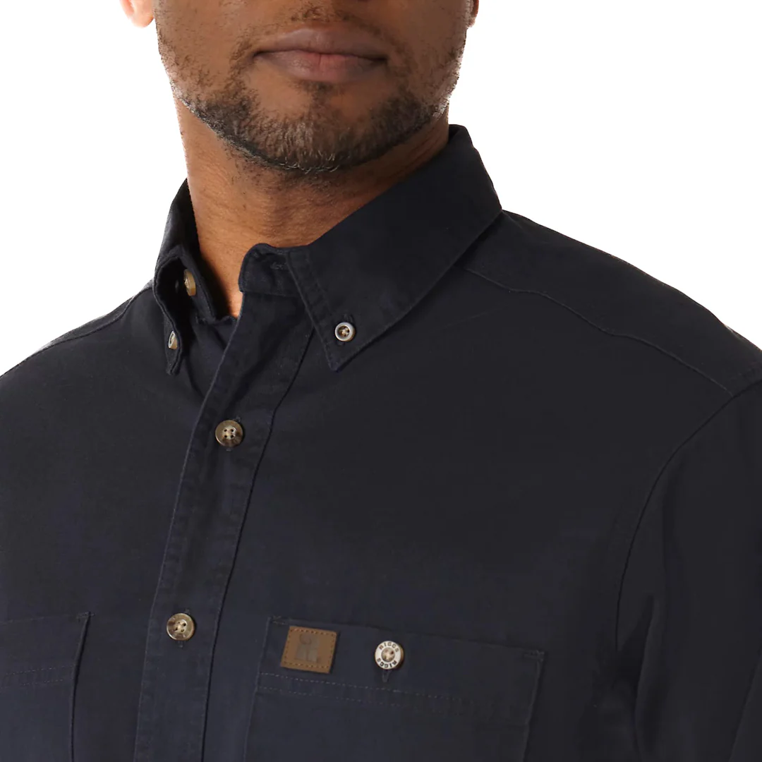 Wrangler RIGGS Workwear Men's Solid Twill Button-Down Shirt