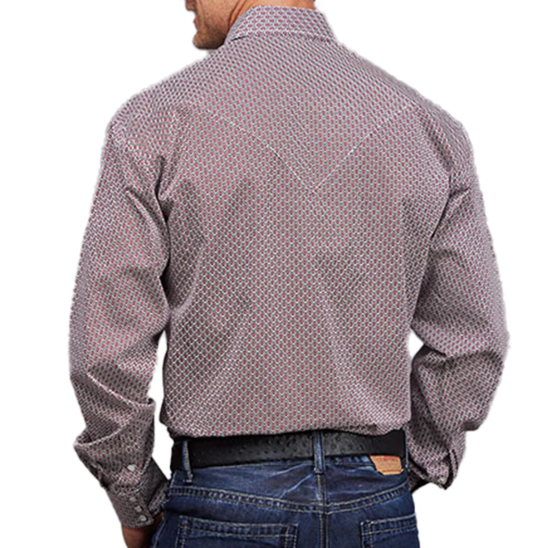 Stetson Men's Rhombus Diamond Snap Print Shirt