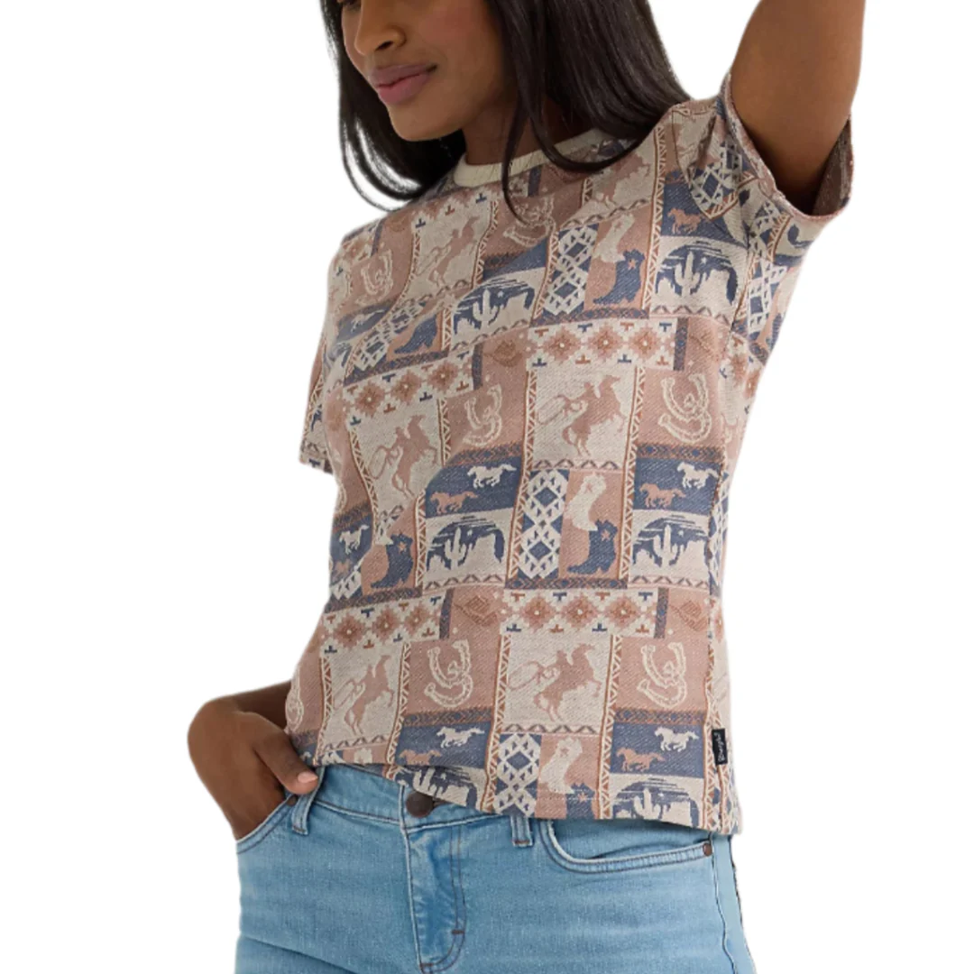 Wrangler Women's Allover Print Slim T-Shirt