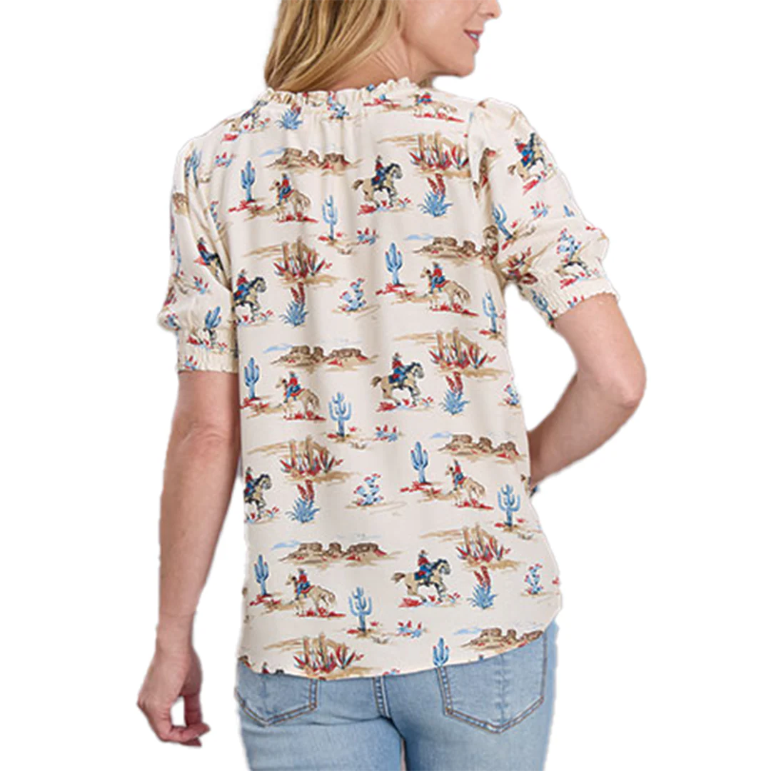Stetson Women's Desert Print Blouse
