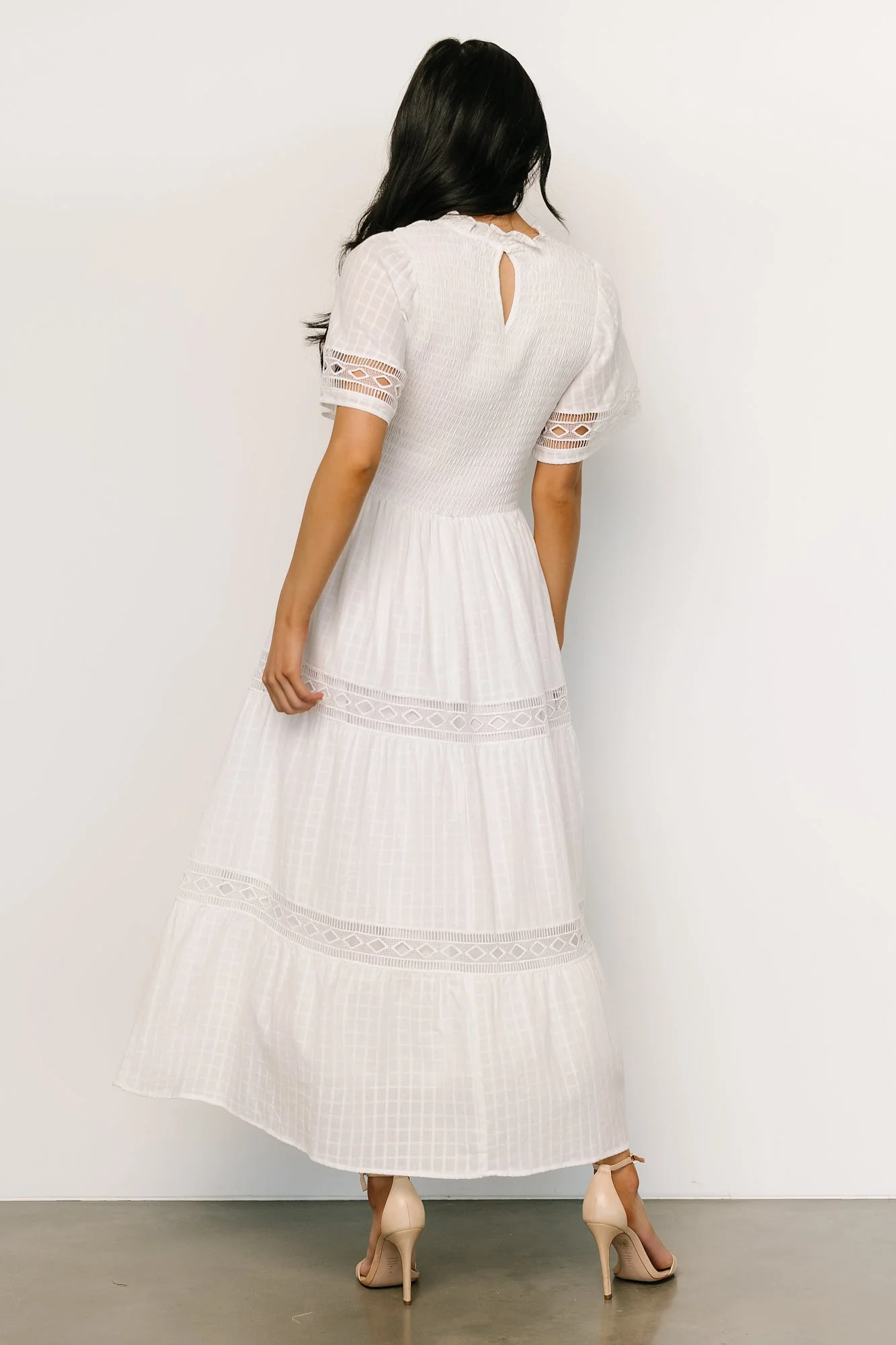 Loveland Geo Lace Maxi Dress | Off White