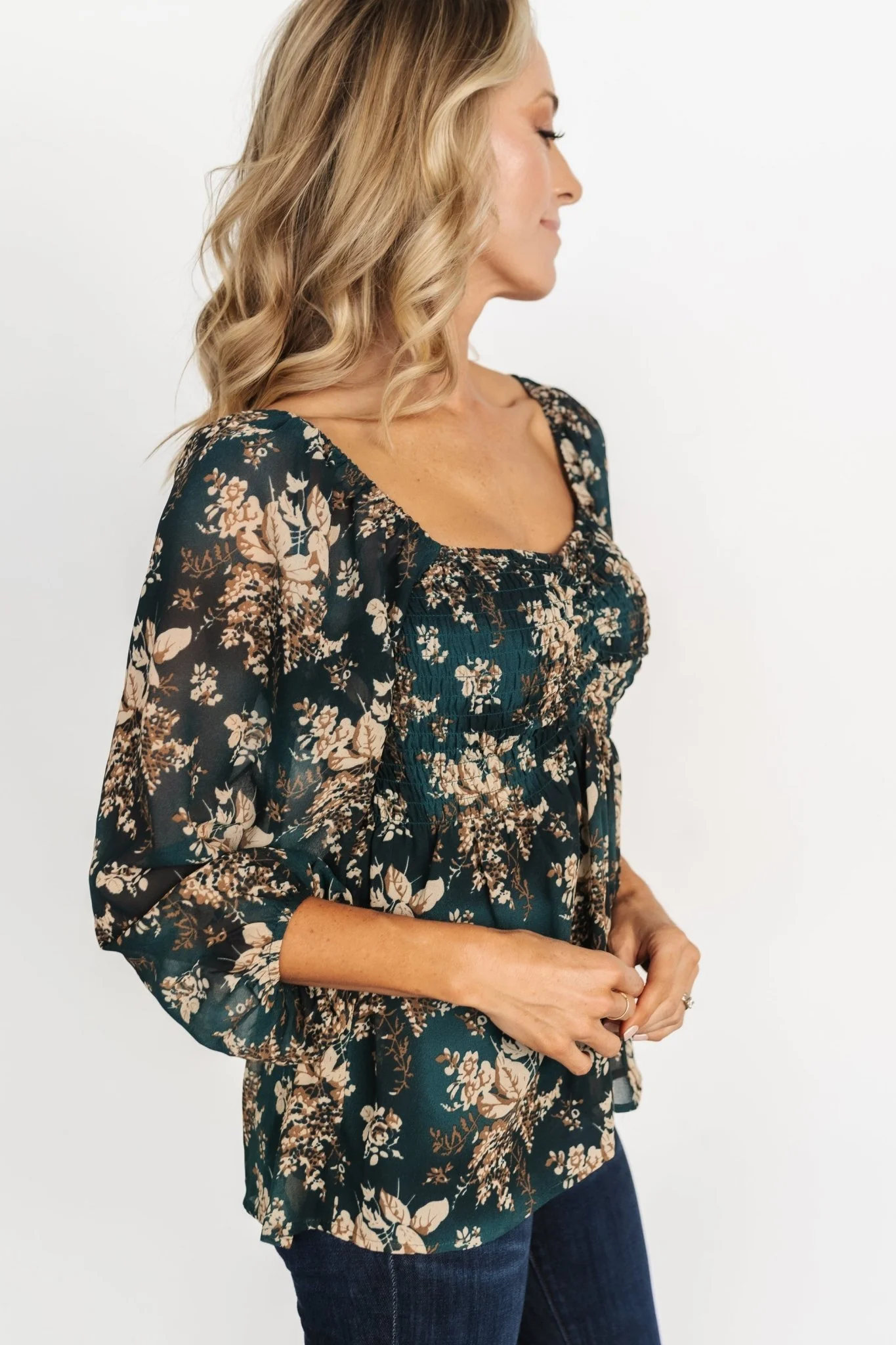 Fenna Smocked Top | Topaz Floral