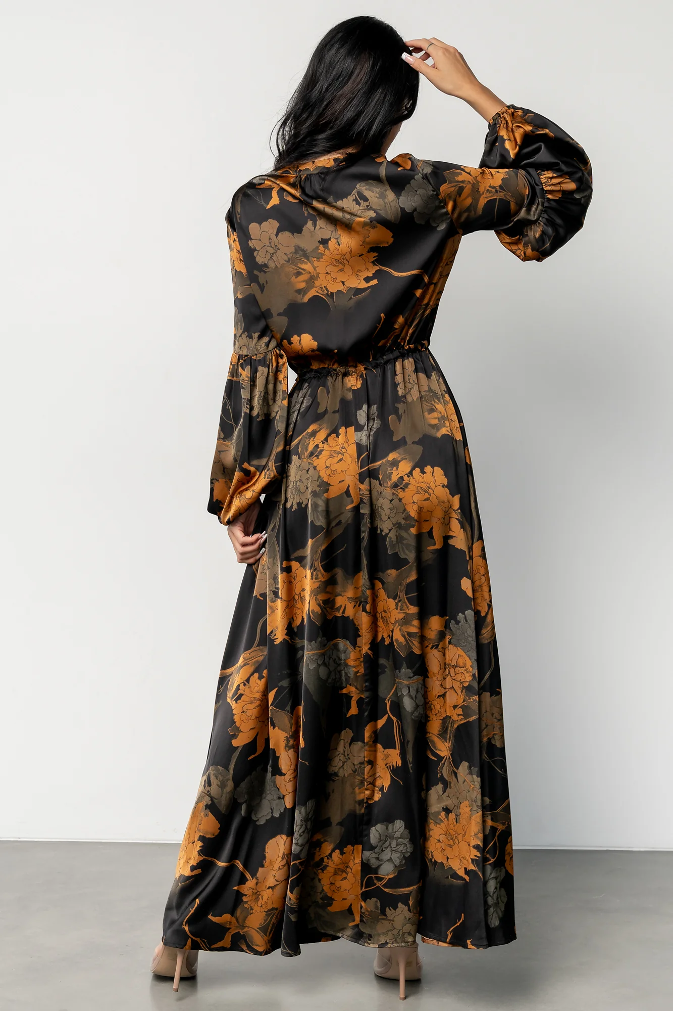 Helen Maxi Dress | Black + Gold