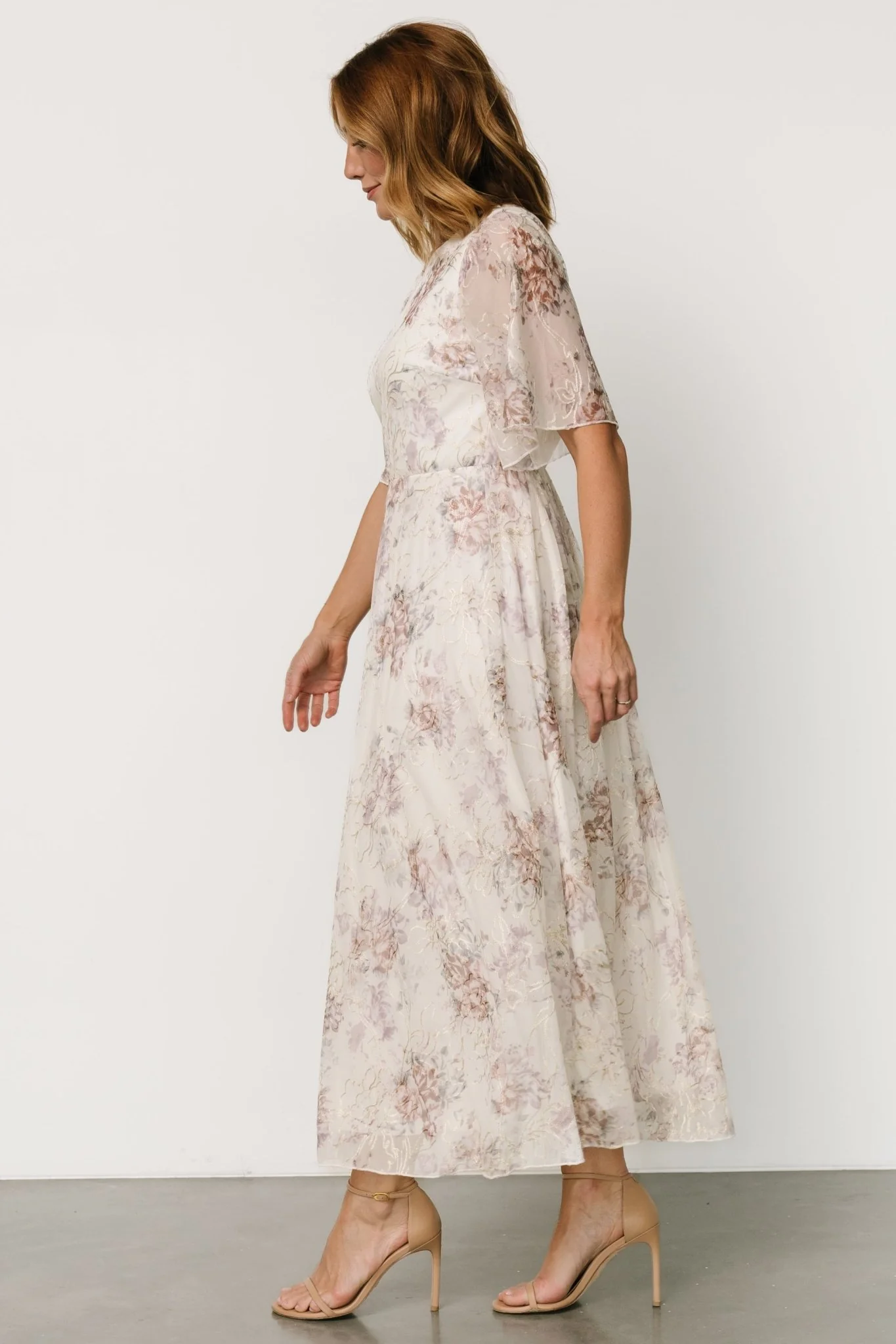 Kathreen Midi Dress | Ivory Floral
