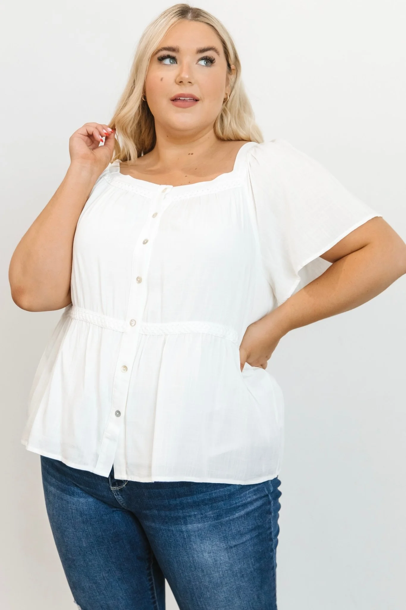 Unity Button Up Top | Off White