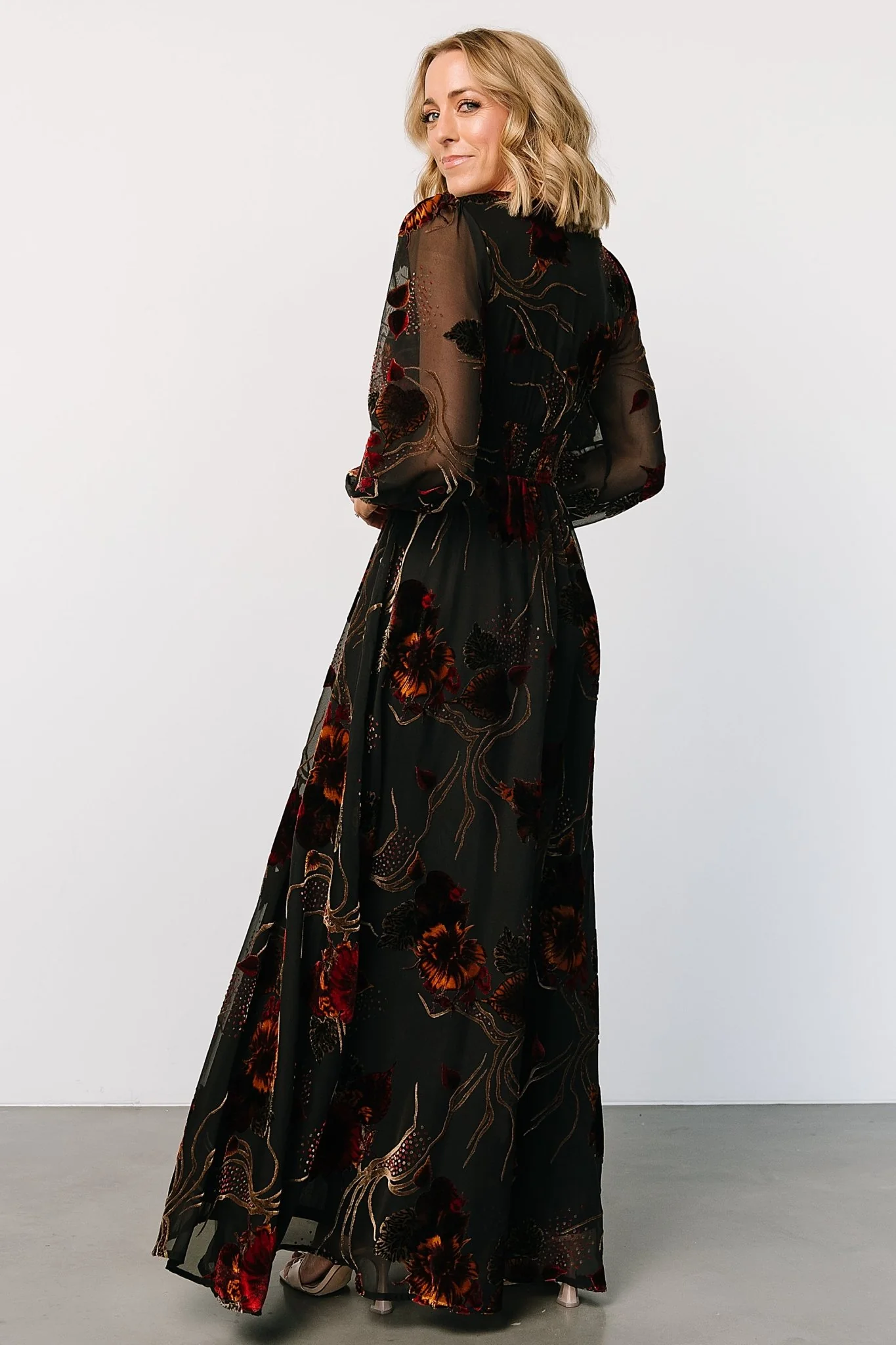 Mikla Maxi Dress | Black Multi