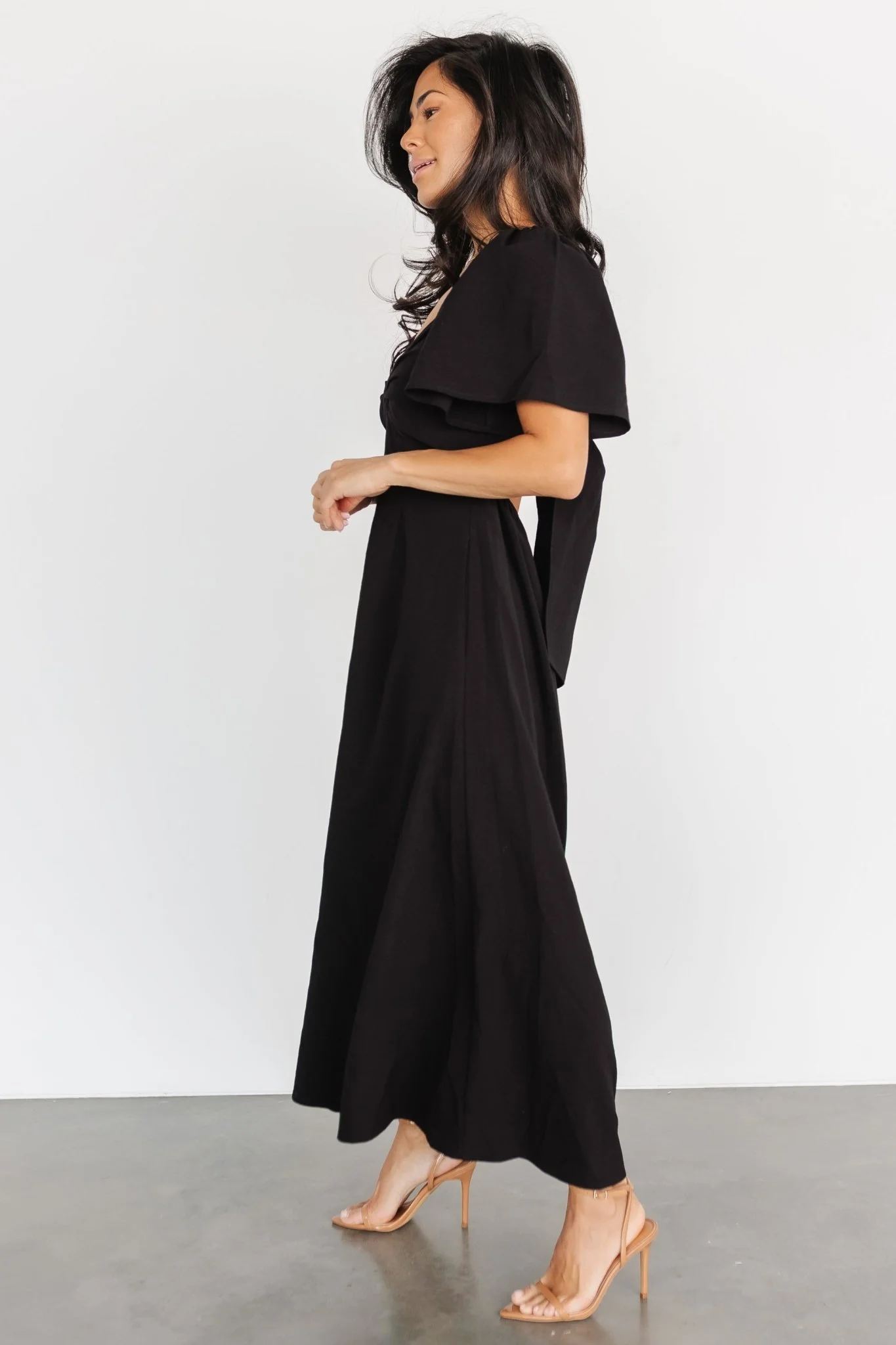 Indie Back Tie Dress | Black