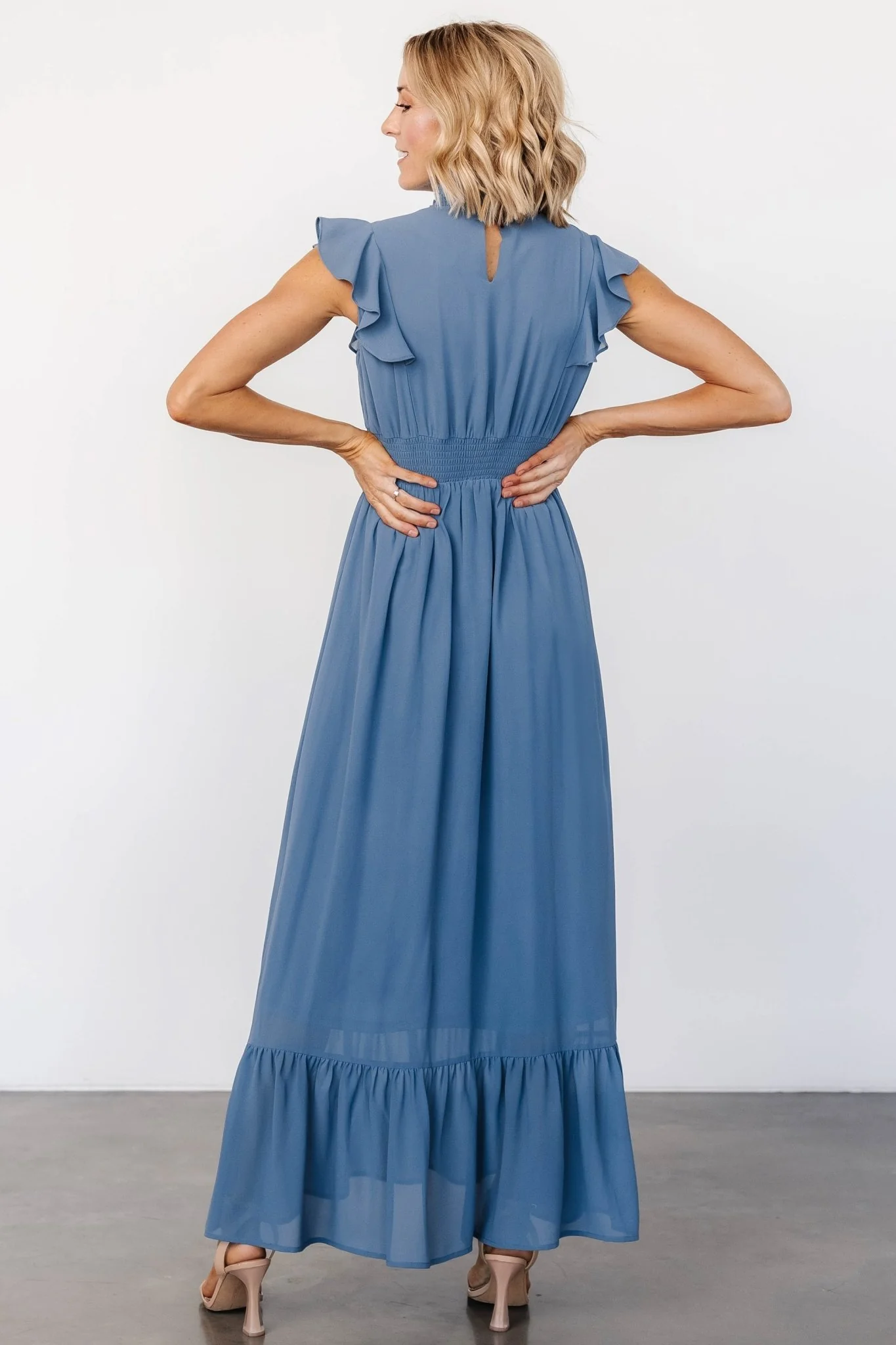 Kearny Ruffle Maxi Dress | Whisper Blue