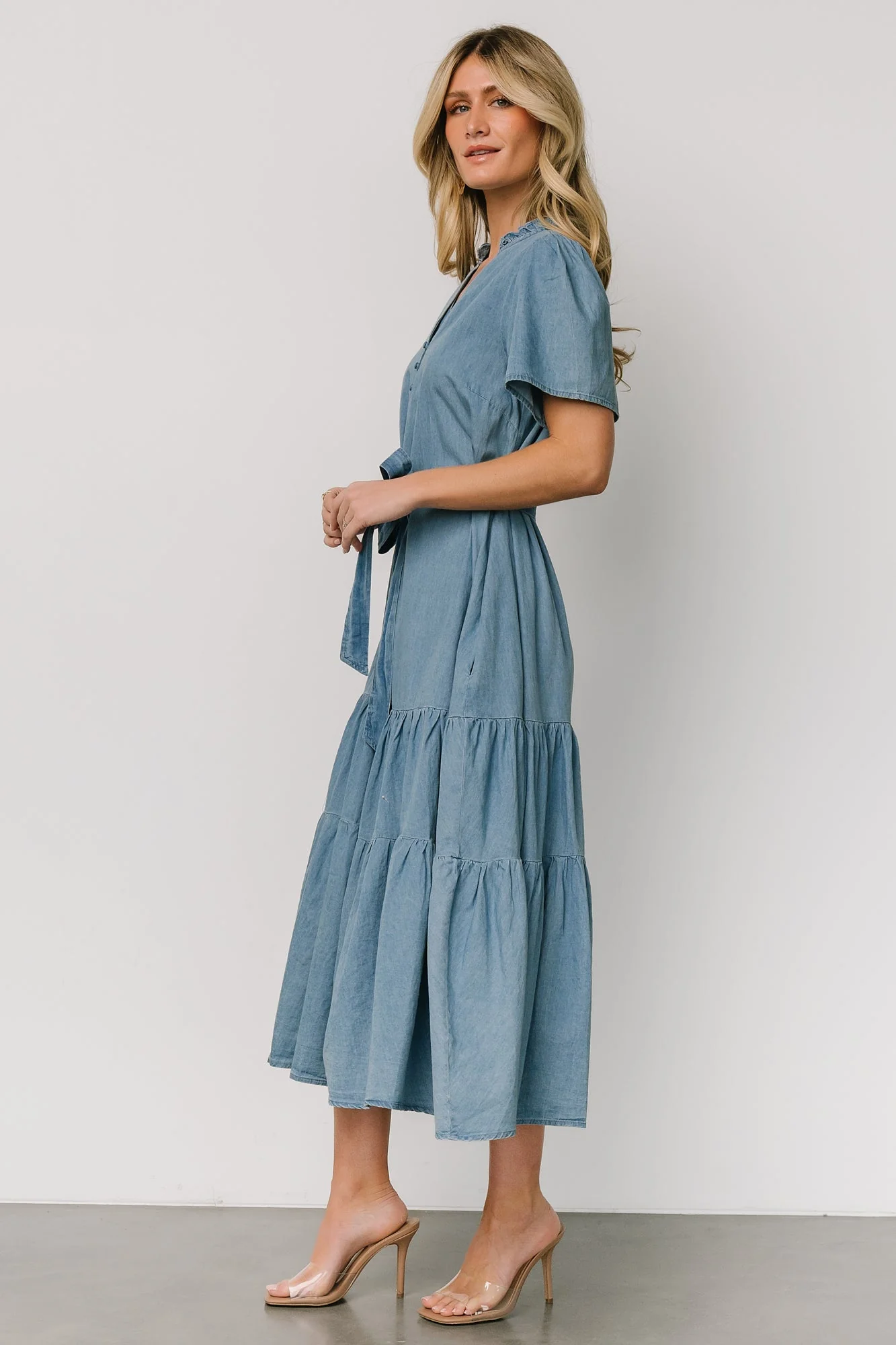 Lisa Midi Dress | Chambray
