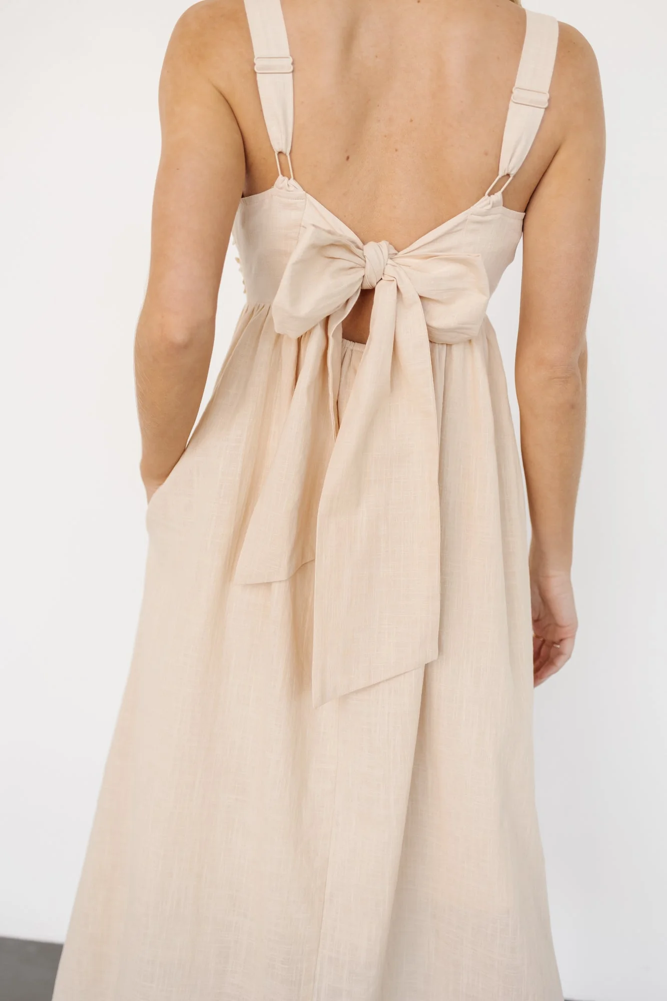 Mia Tie Back Dress | Natural