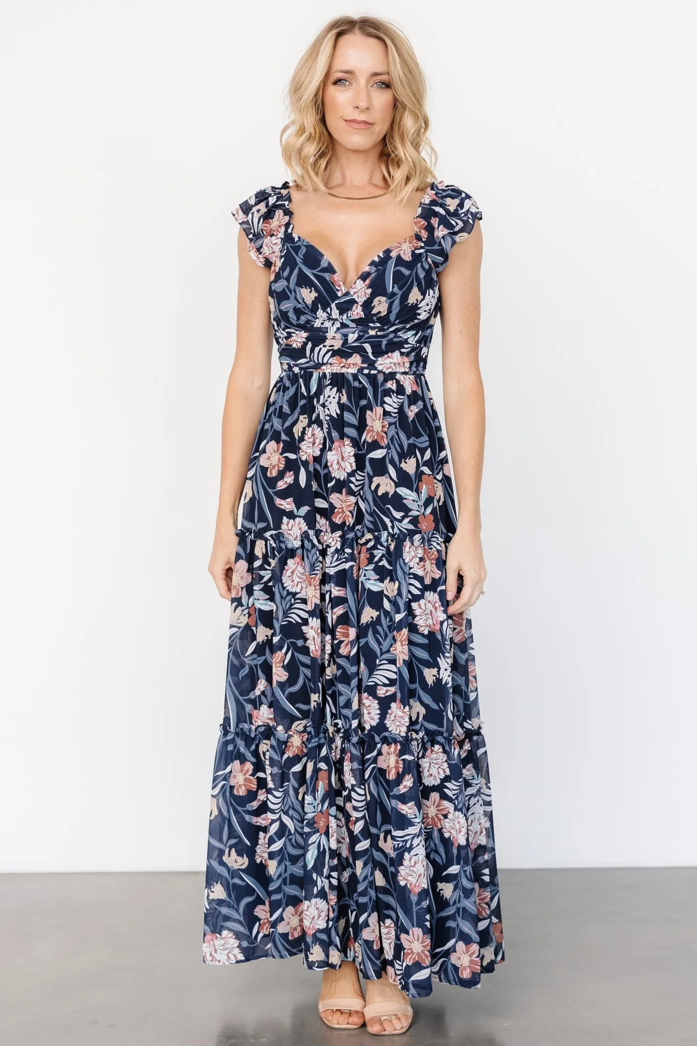 Martina Maxi Dress | Navy Multi
