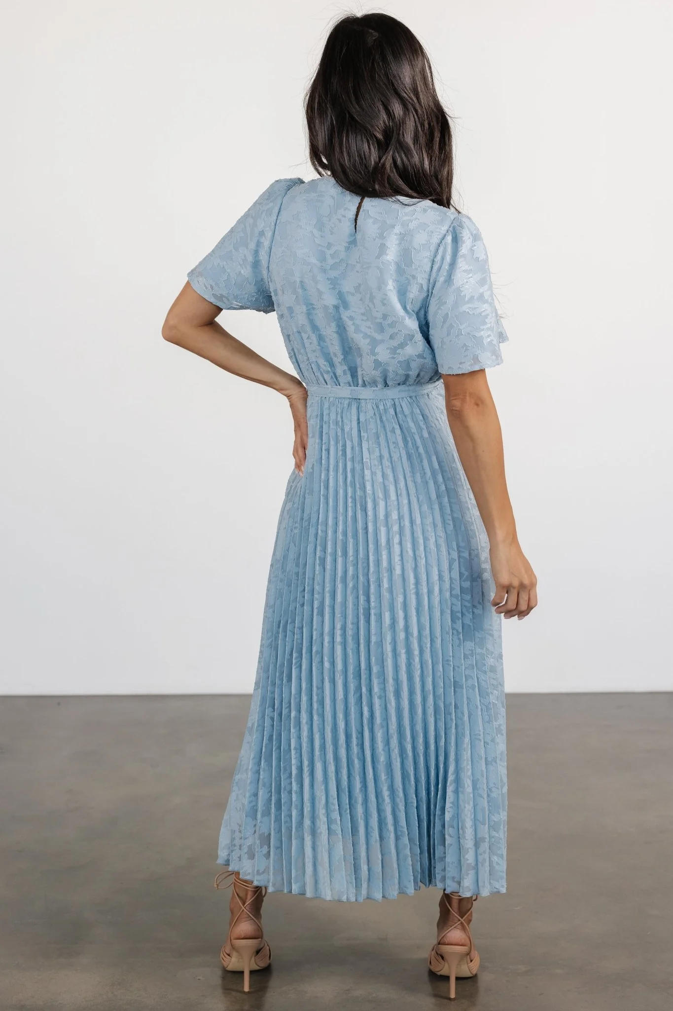 Mindy Pleated Dress | Light Blue