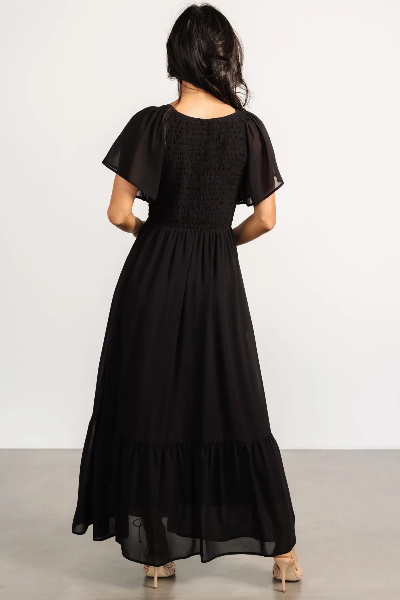 Monica Smocked Dress | Black