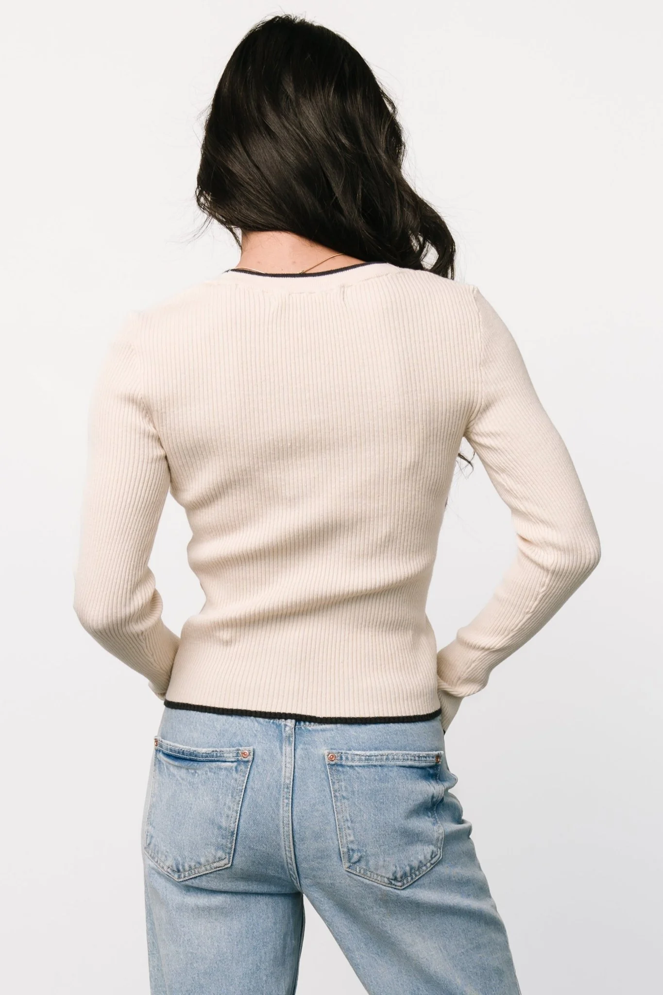 Jentz Ribbed Top | Natural