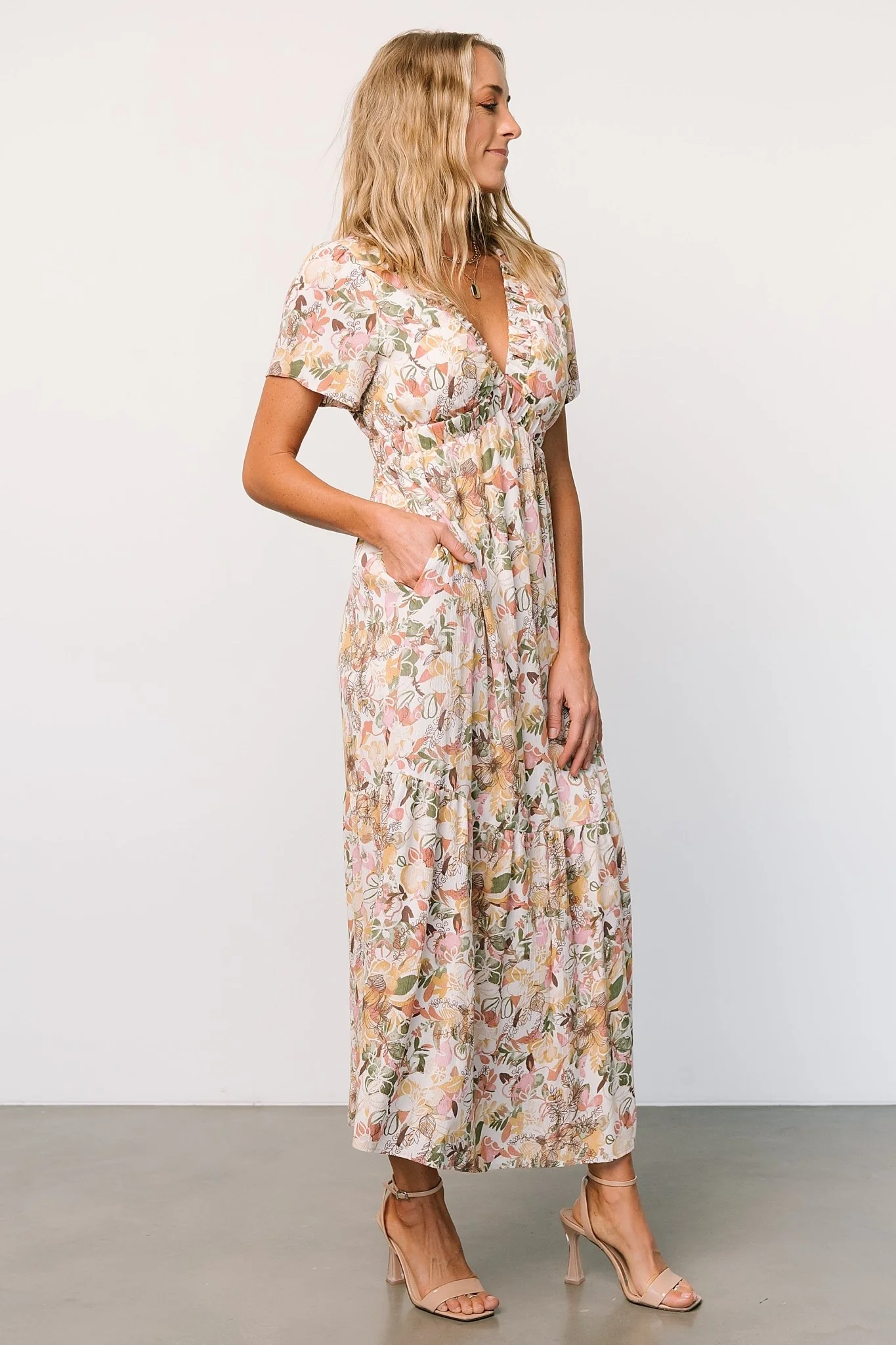 Cassie Short Sleeve Dress | Multi Floral