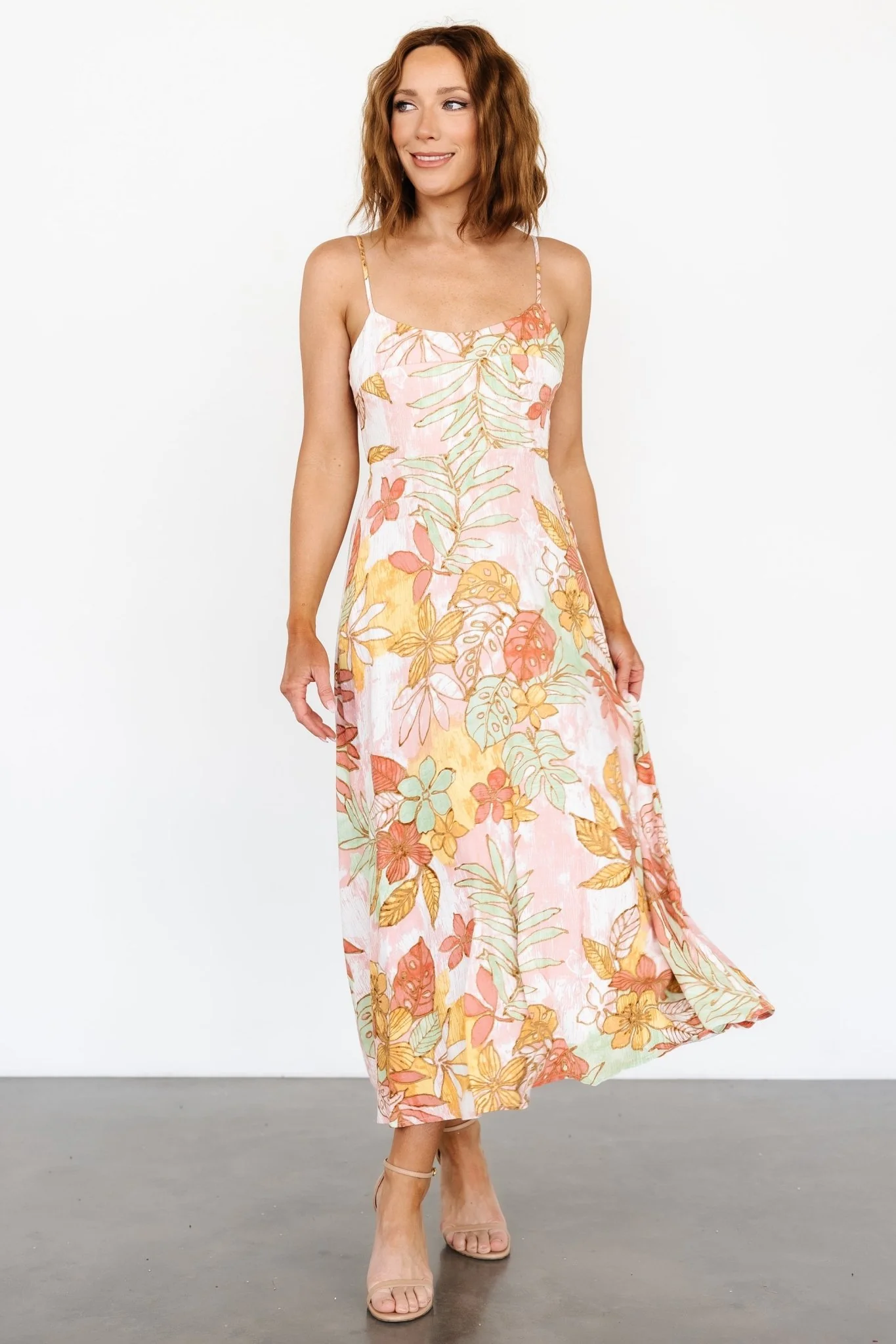 Hilo Back Tie Maxi Dress | Multi