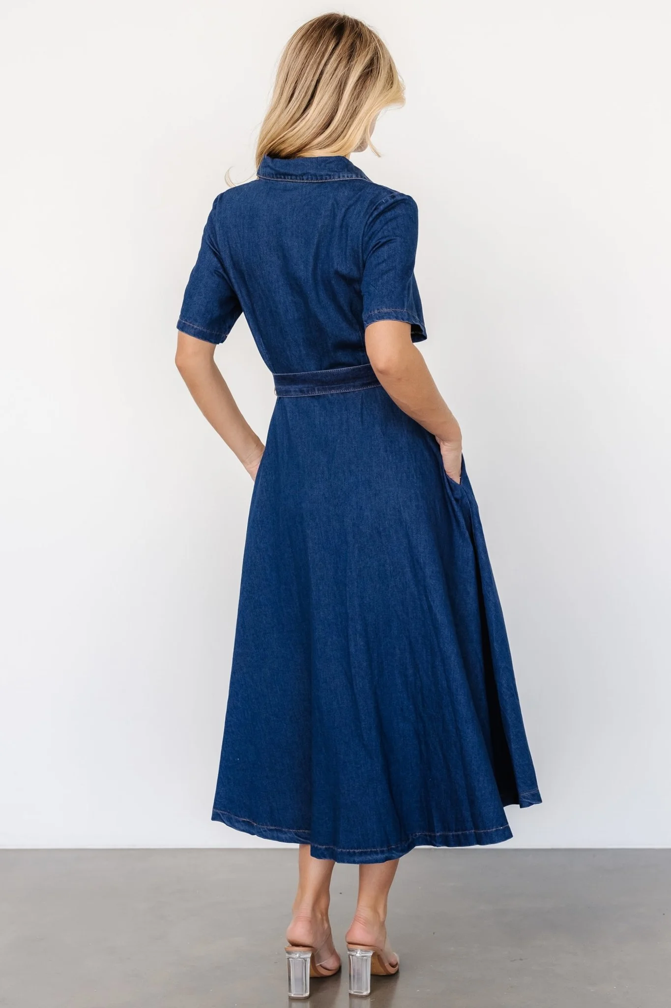 Janelle Midi Dress | Denim Blue