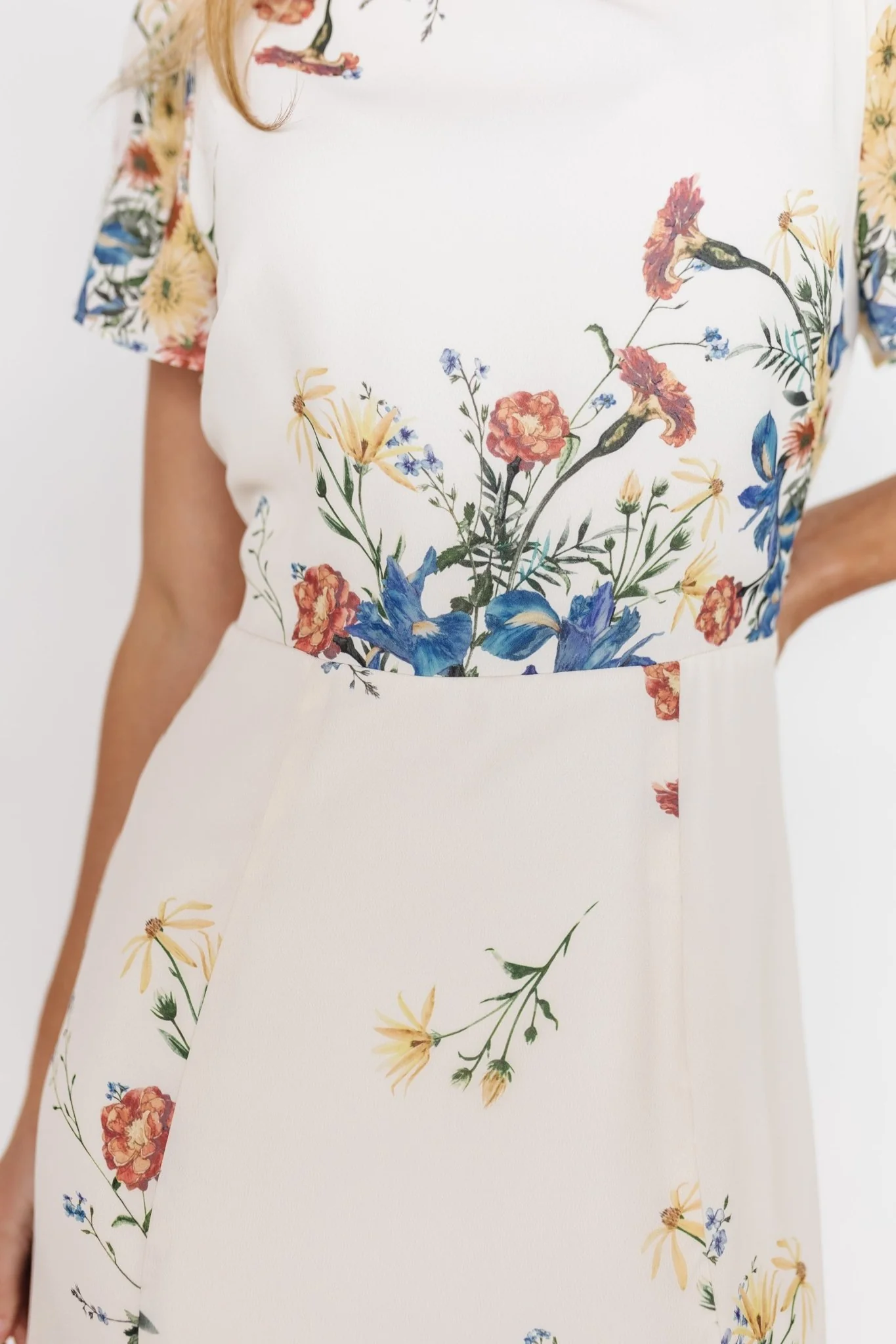 Kirsten Midi Dress | Cream Floral