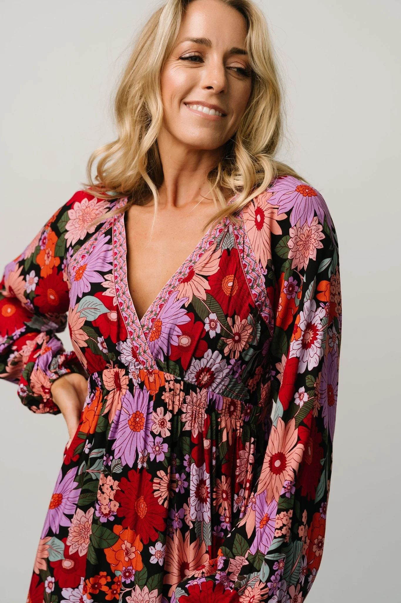 Malena Maxi Dress | Black Multi