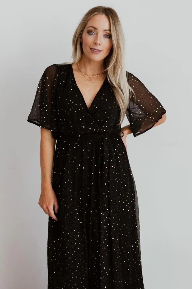 Fabric Swatch - Grace Sparkle | Black