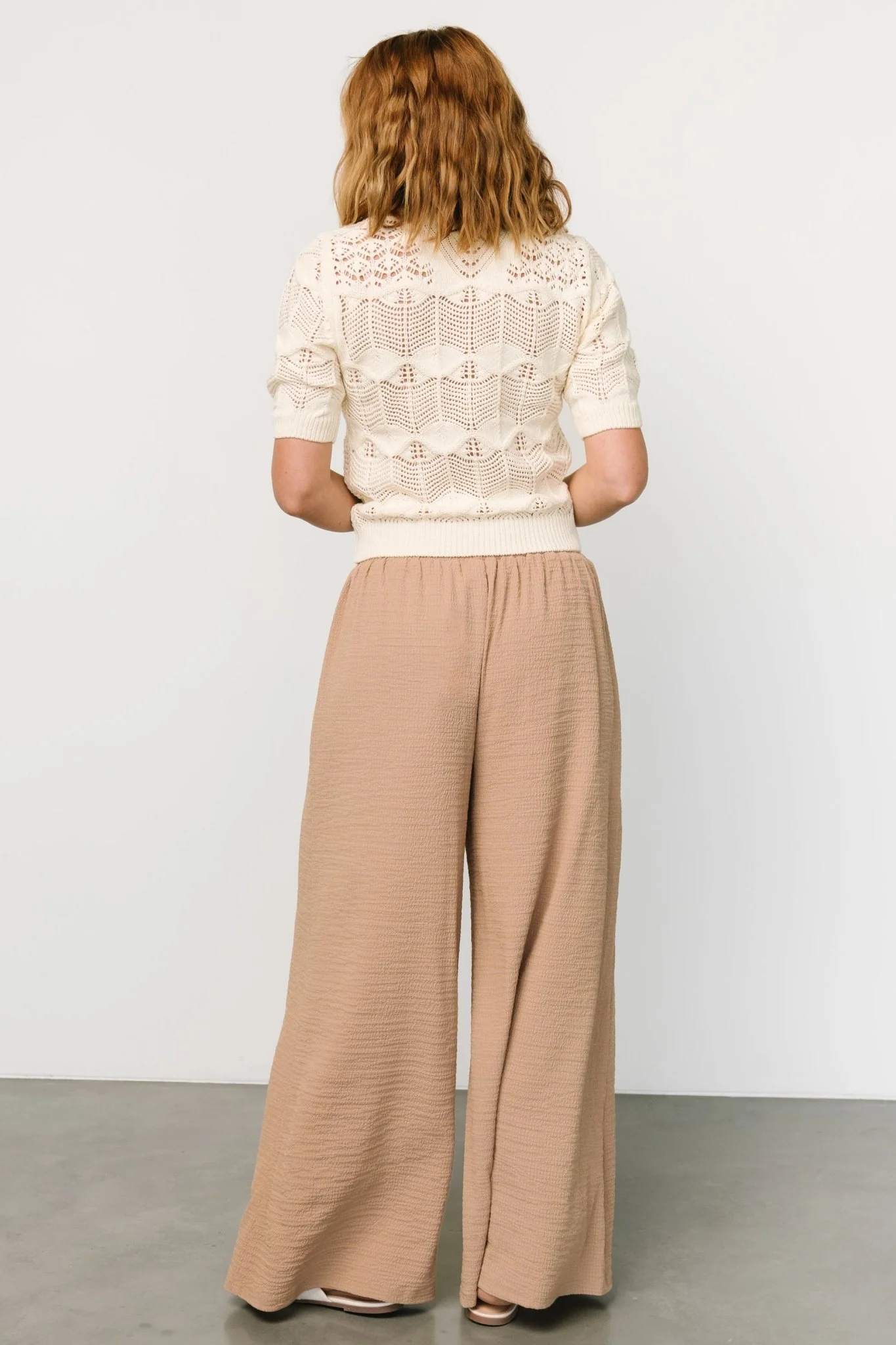 Florence Textured Pants | Beige