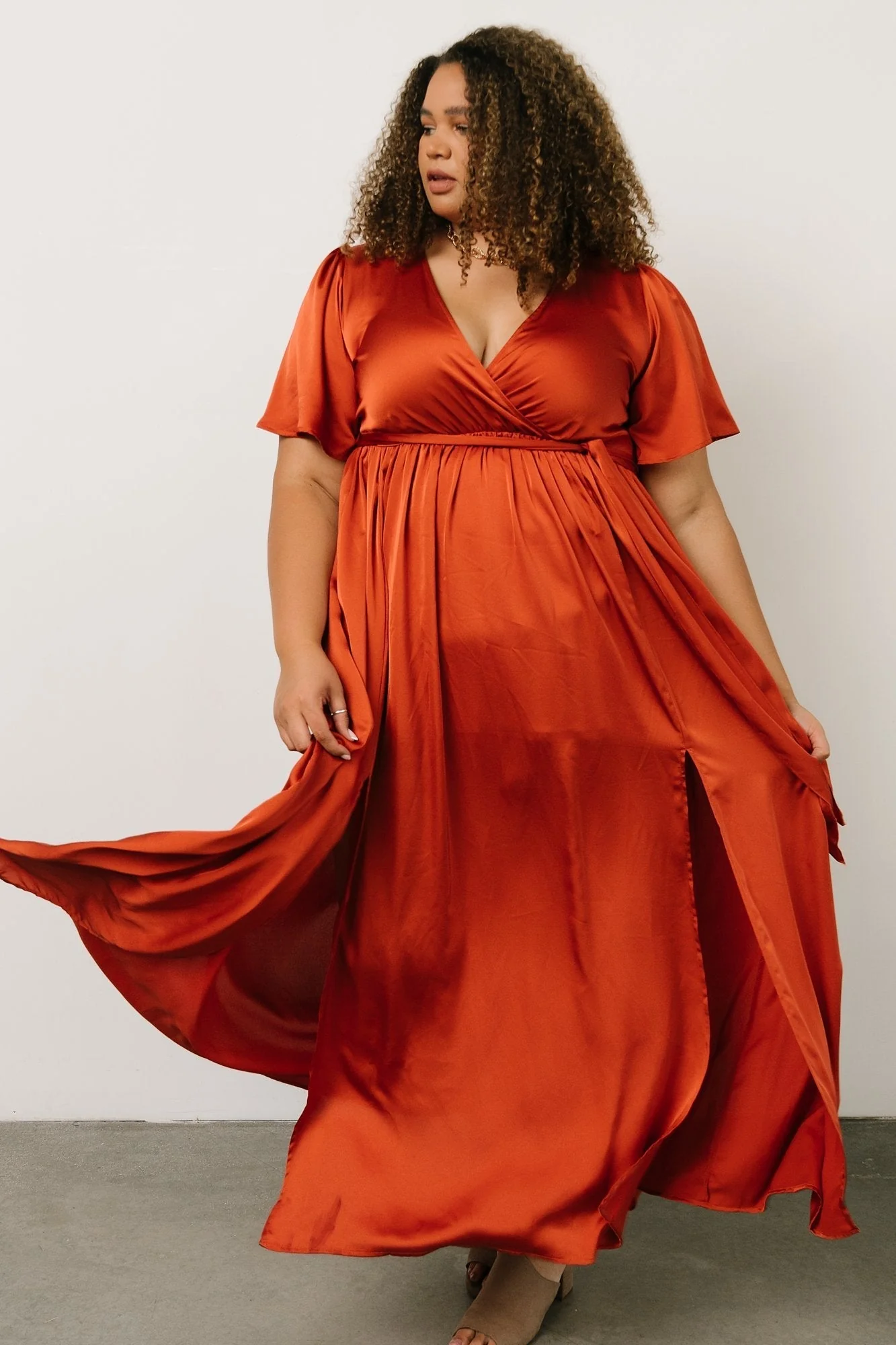 Fabric Swatch - Sicily Satin | Rust