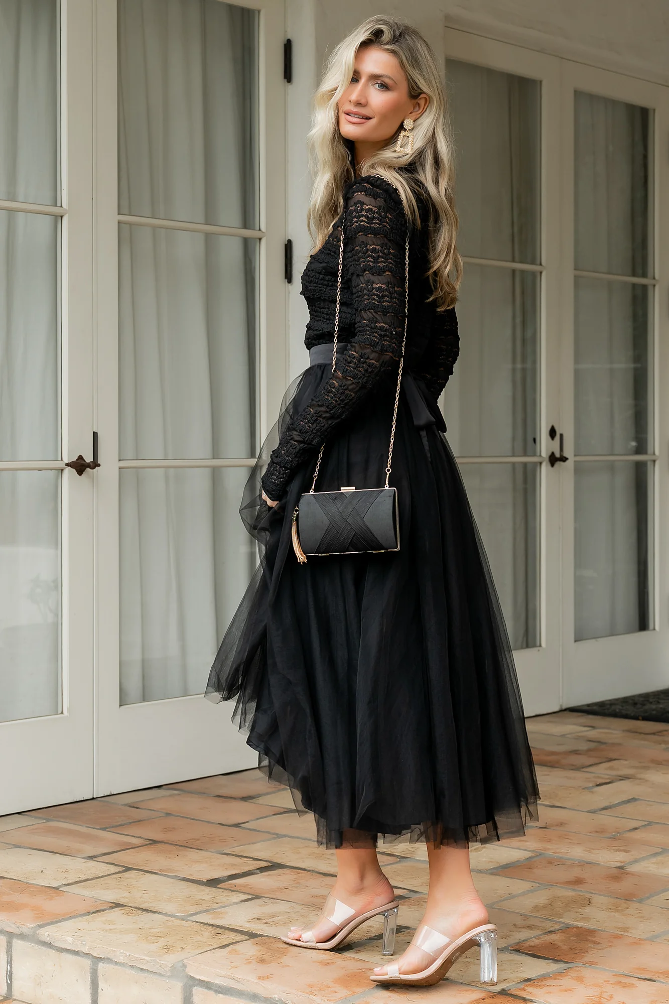 Lonnie Tulle Dress | Black