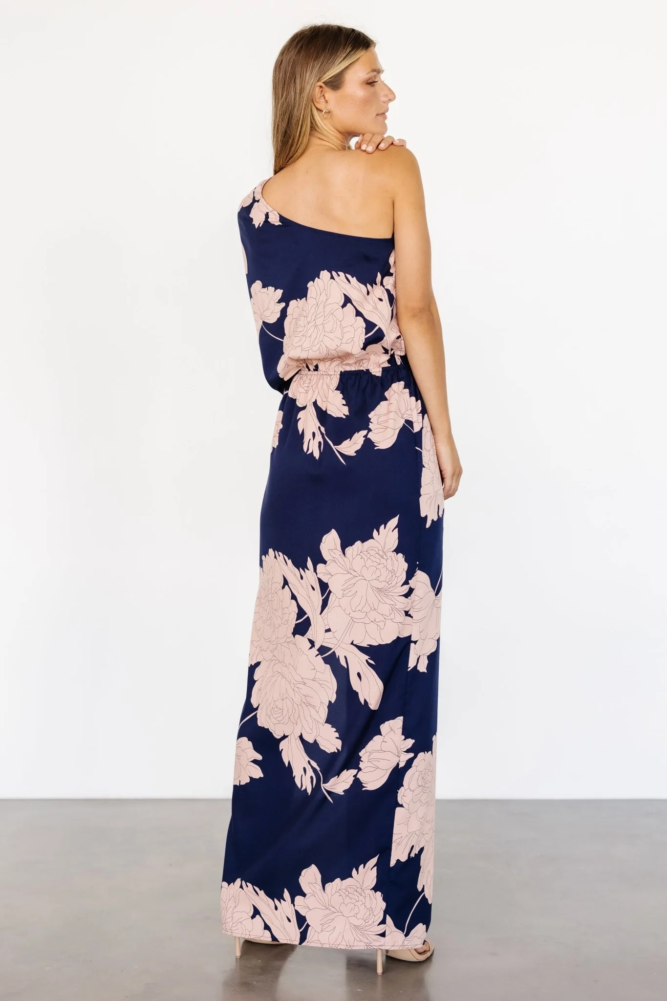 Halston Maxi Dress | Navy + Blush