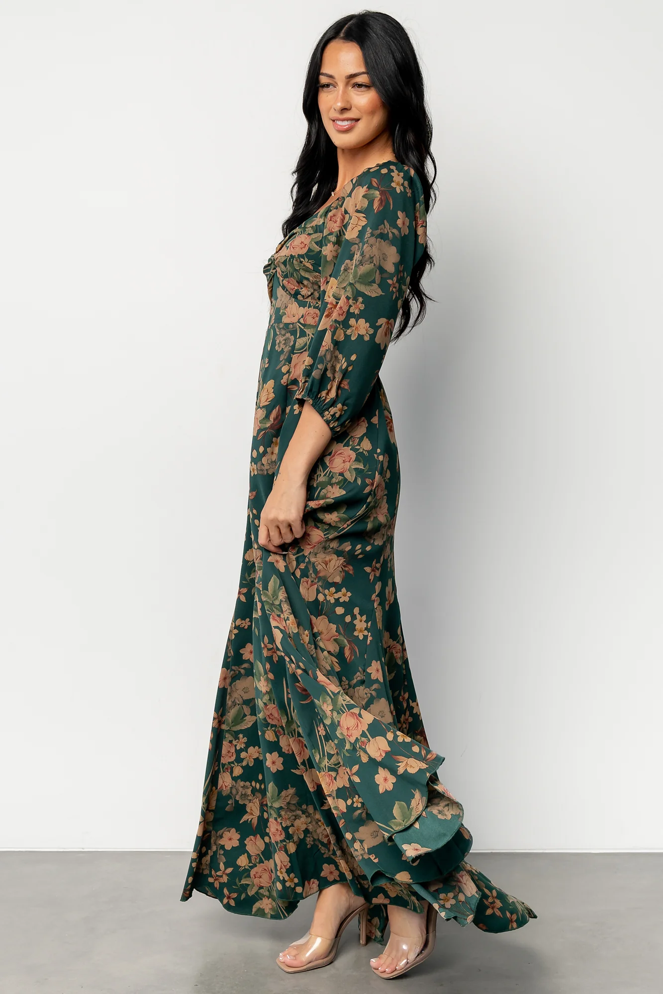 Liesel Maxi Dress | Green + Copper Floral