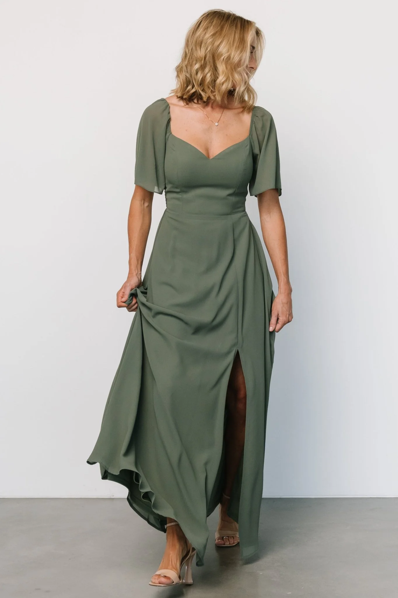 Sierra Sweetheart Maxi Dress | Dark Sage