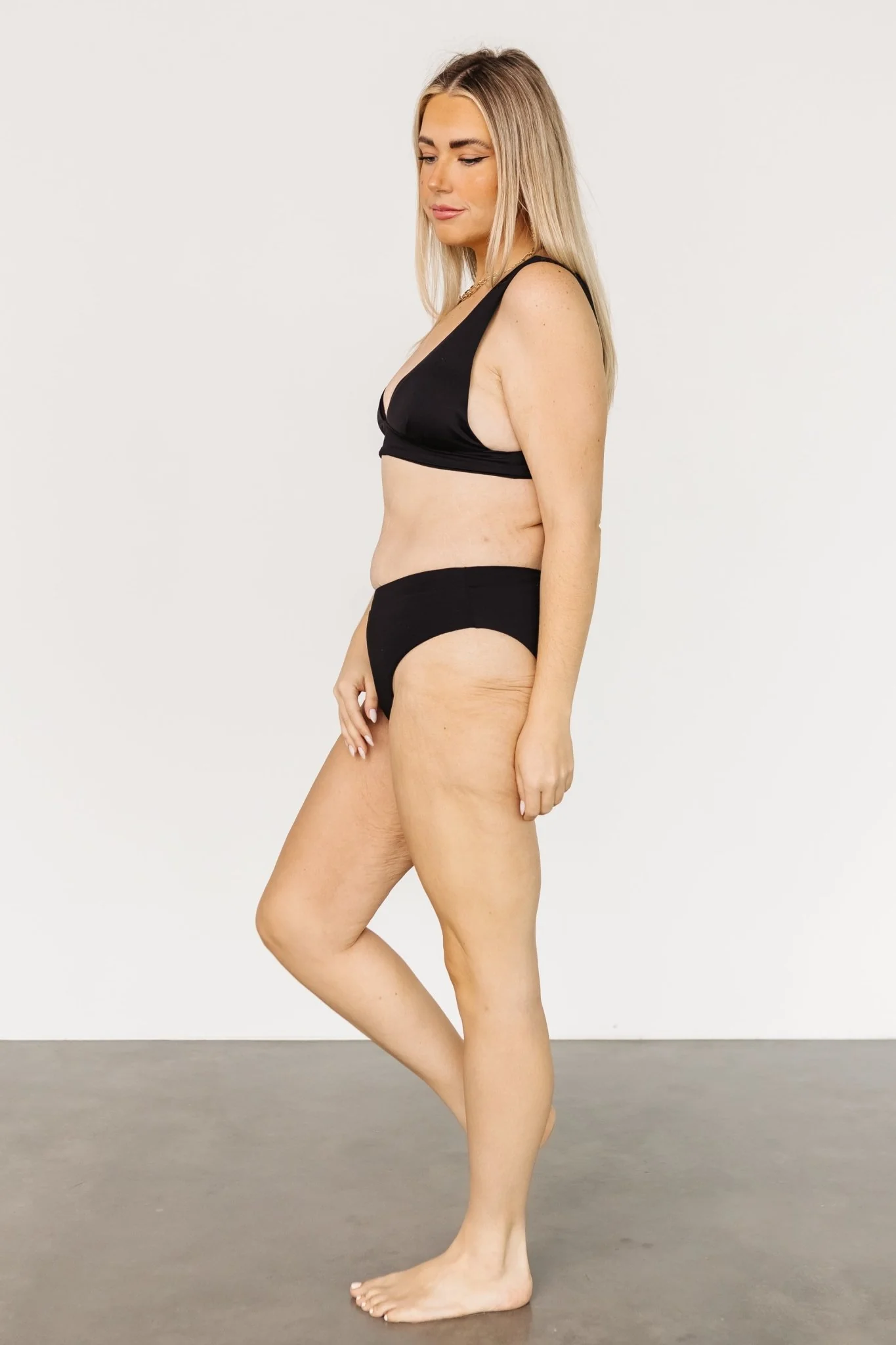 Formentera High Waist Bikini Bottom | Black