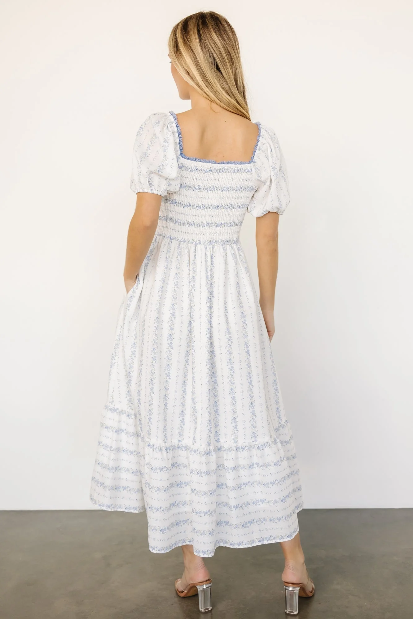 Martine Puff Sleeve Dress | Ivory Multi Floral