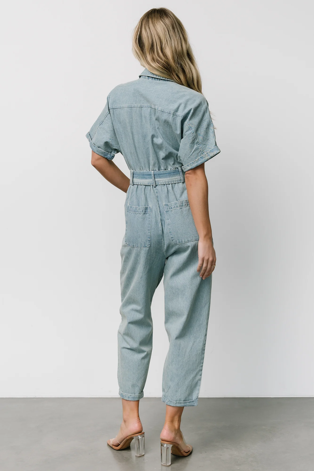 Mateo Button Up Jumpsuit | Denim