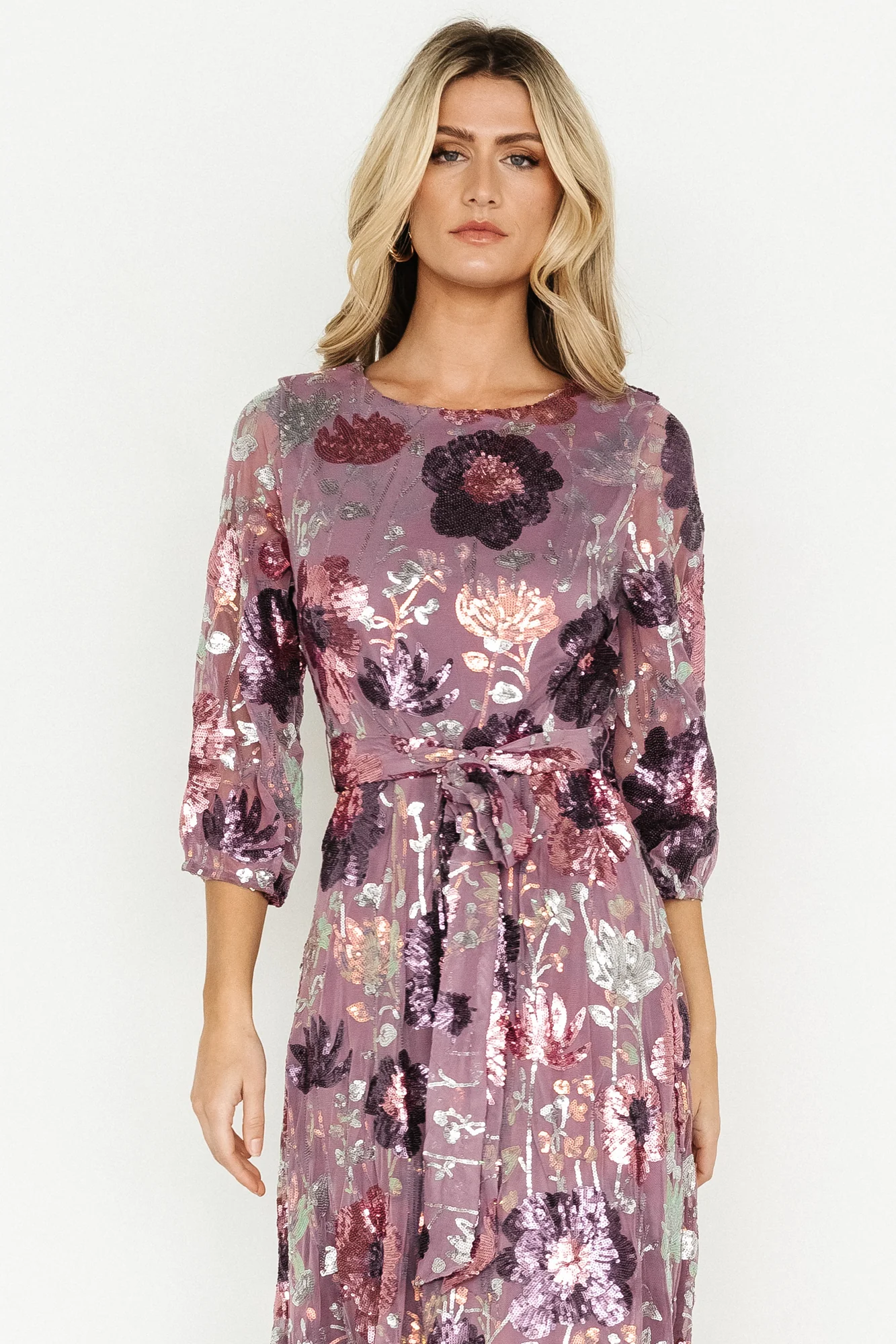 Fabric Swatch - Destiny Sequin | Lilac Floral