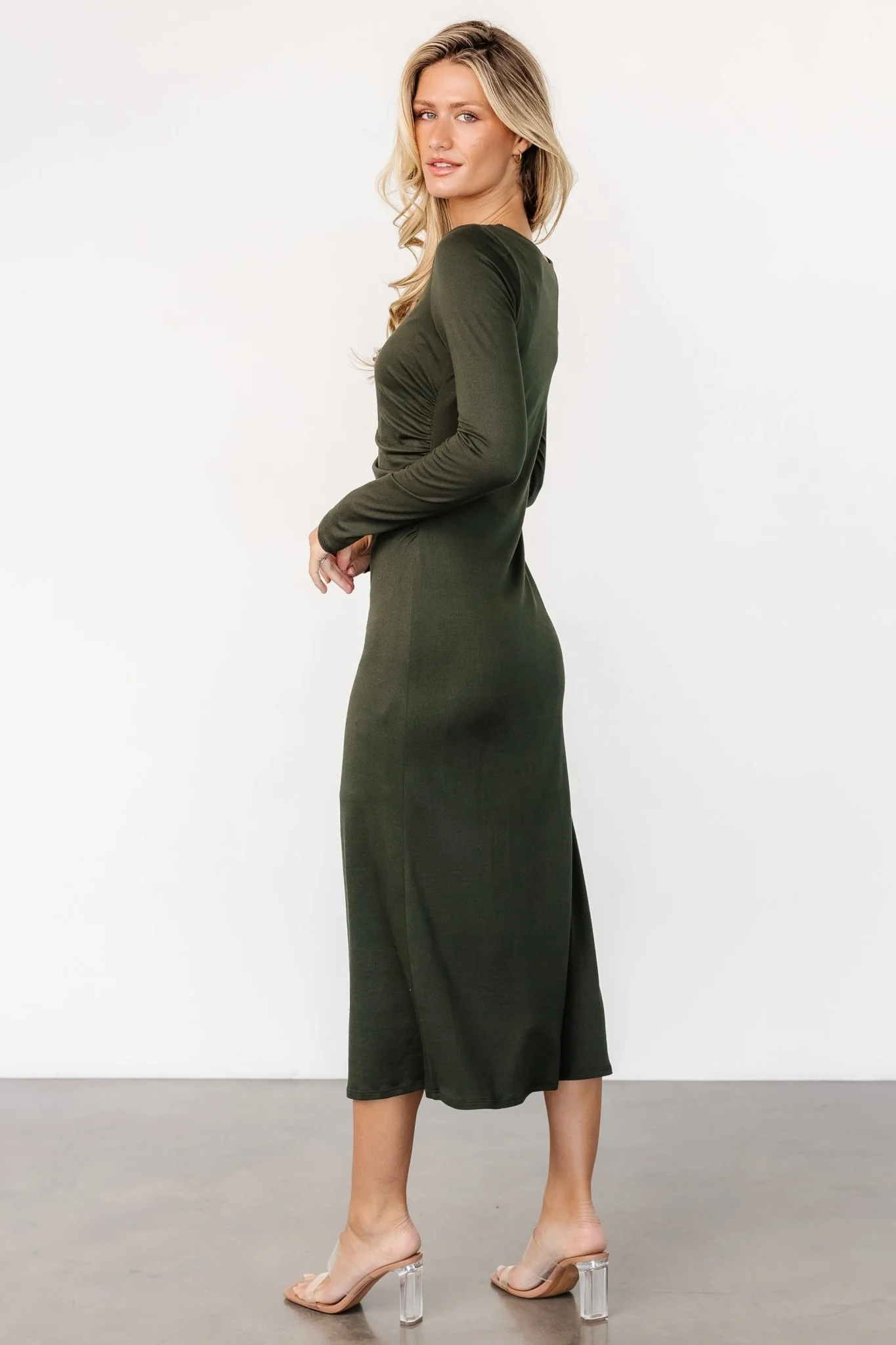 Jaelyn Ruched Dress | Olive